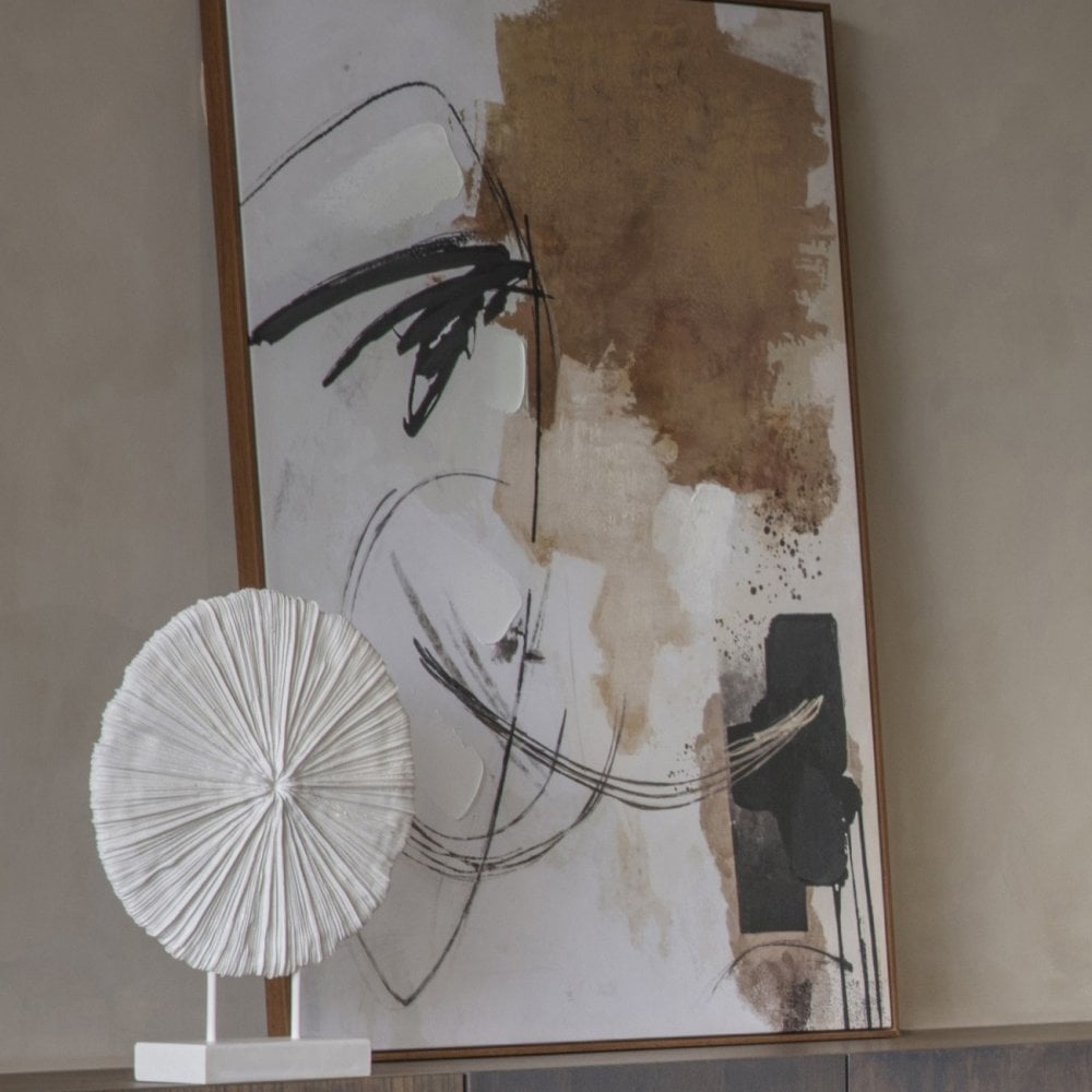 Orbis Textured Sculpture on Stand by Libra Interiors