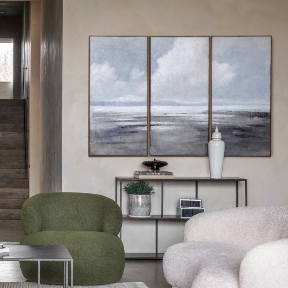 Hazy Horizons Framed Wall Art Set of Three by Libra Interiors