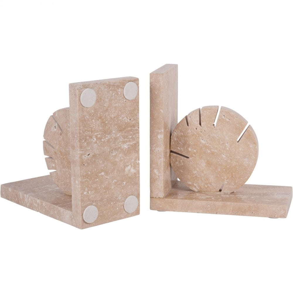 Catania Travertine Bookends by Libra Interiors