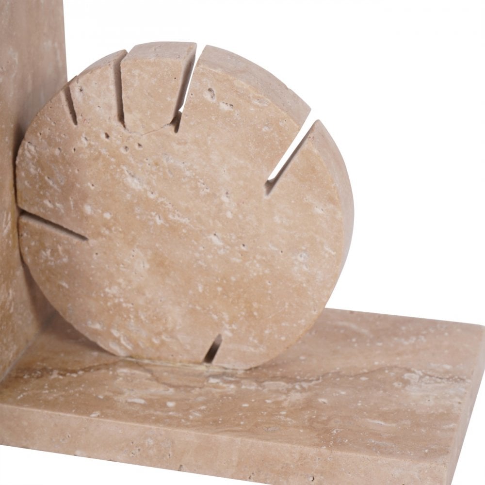 Catania Travertine Bookends by Libra Interiors