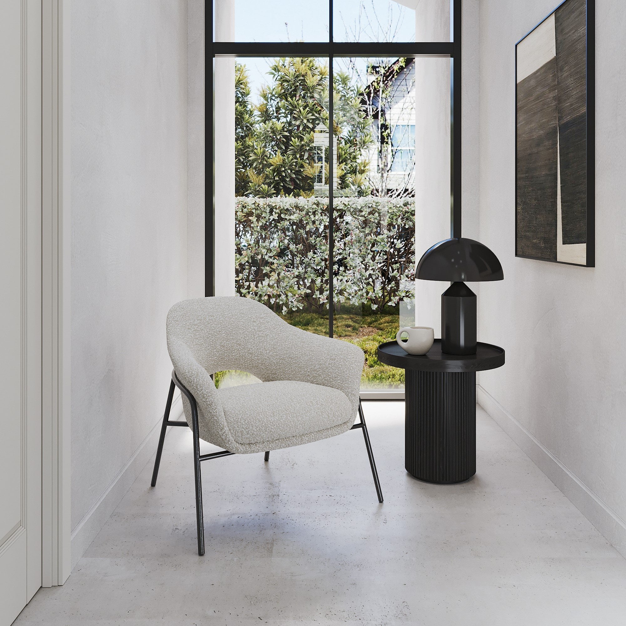 Arteta Polar Bouclé Accent Chair by Tommy Franks