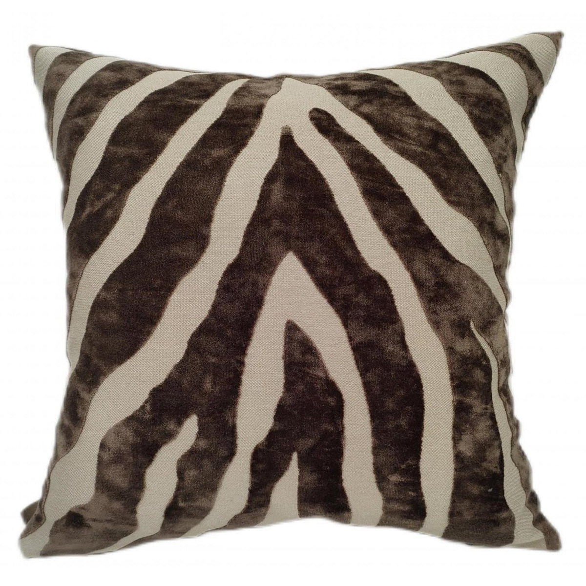 Zebedeedodah Zebra Chocolate Velvet Cushion 43 cm Malini