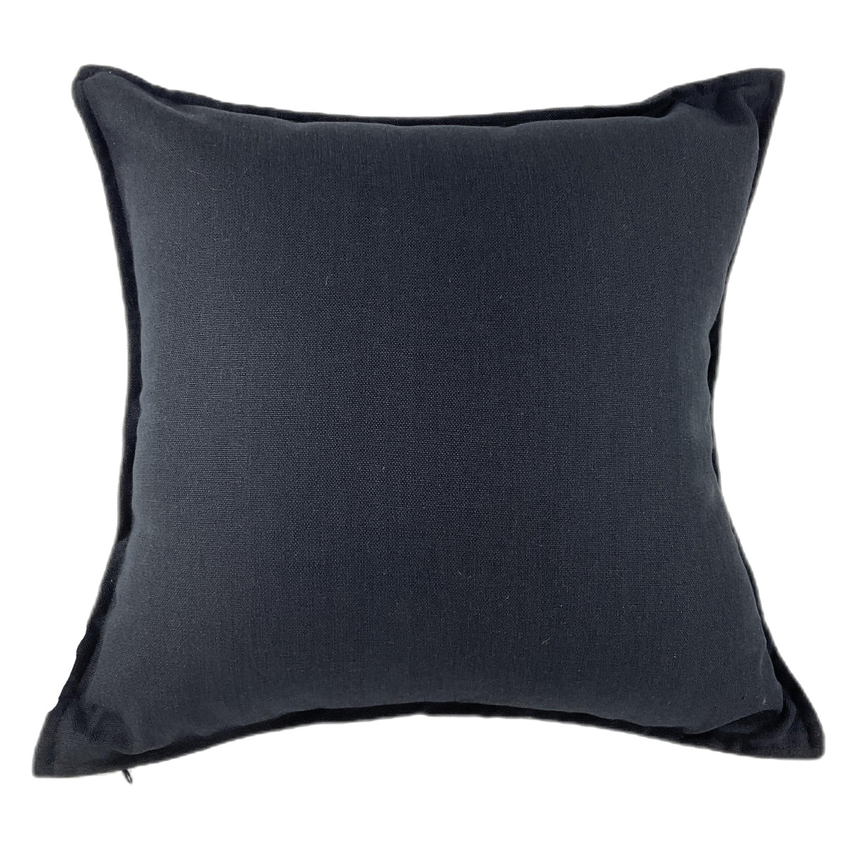 Tia Linen Blend Cushion - Black Malini