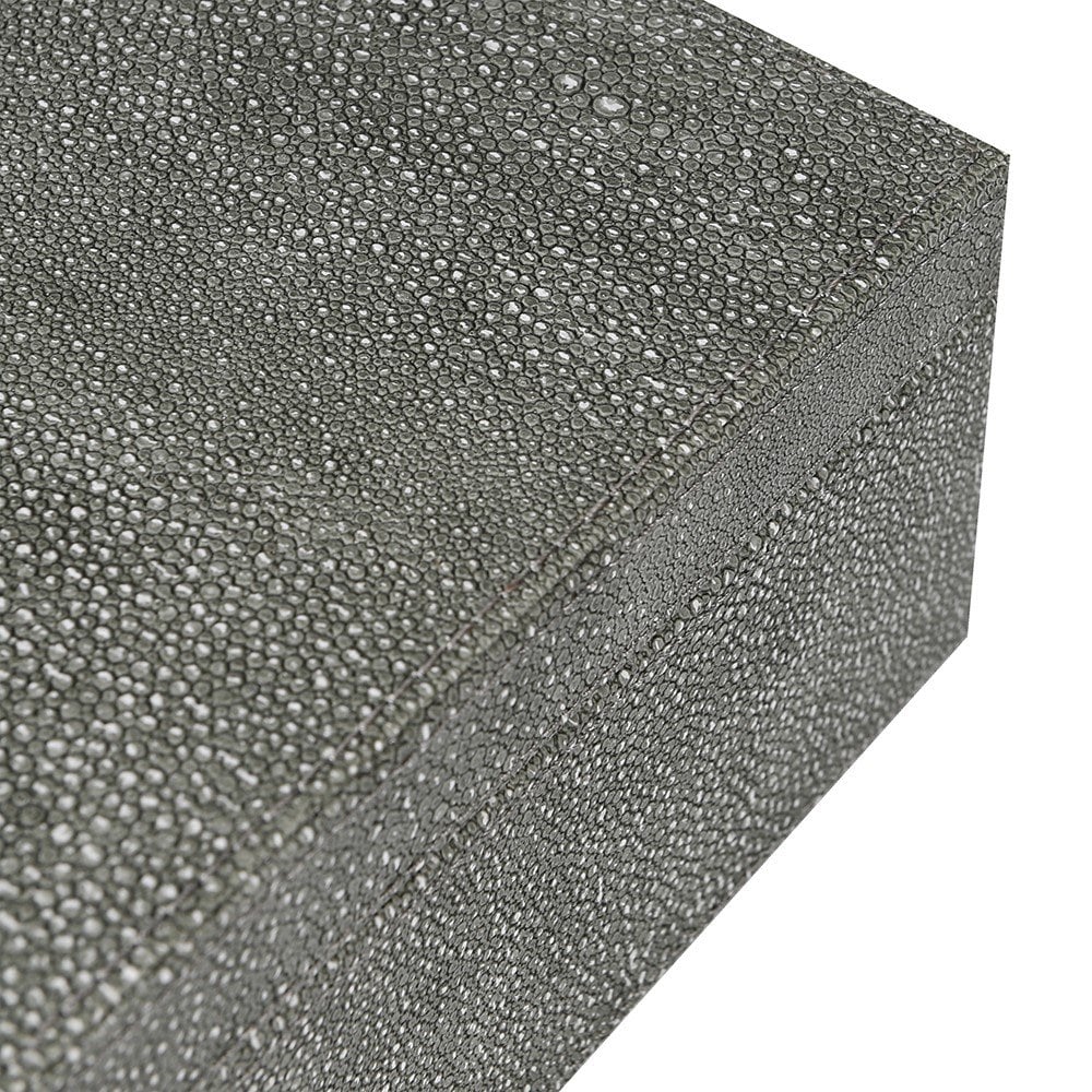 Set Of 2 Grey Shagreen Crossbar Boxes by Kensington