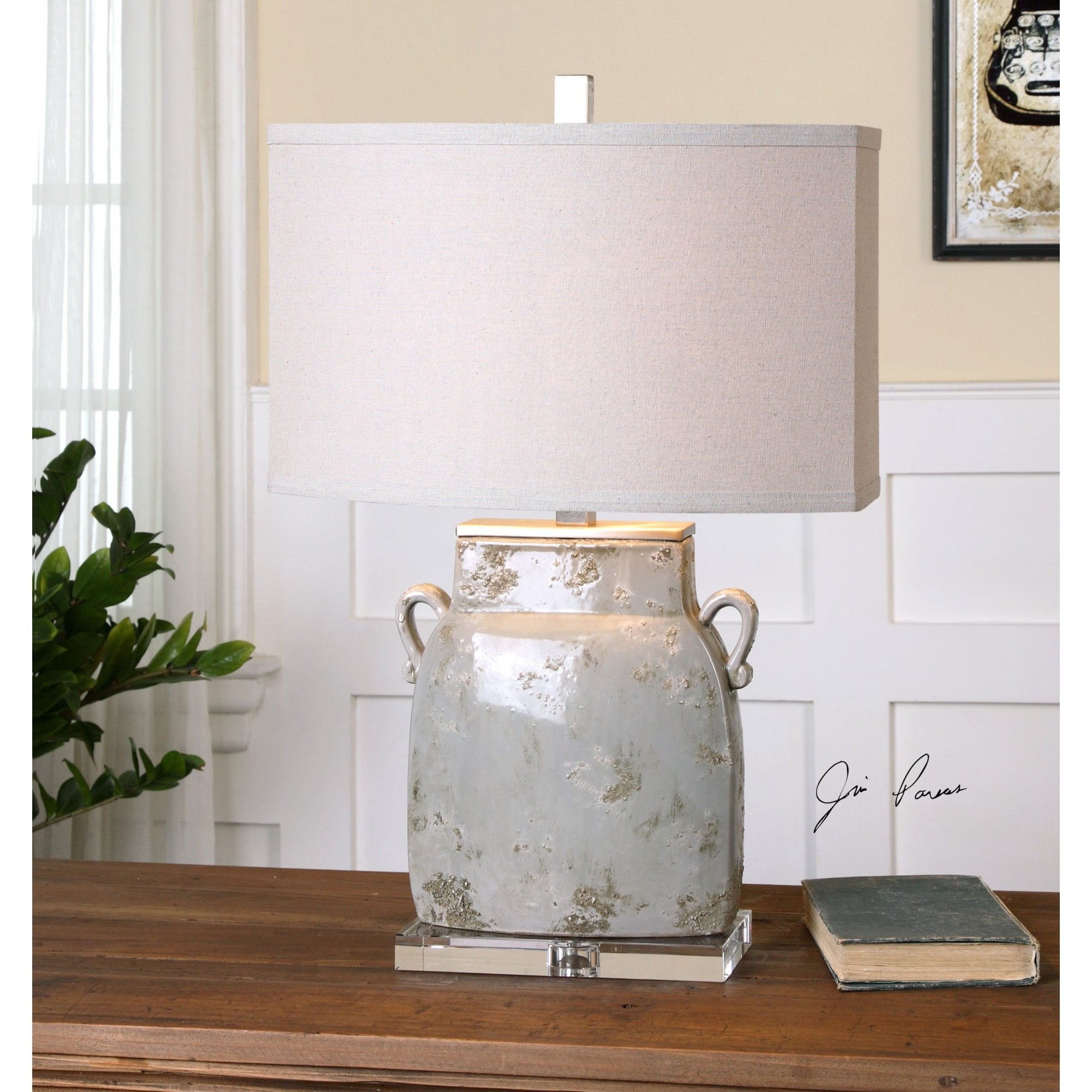 Melizzano Sage Green Table Lamp by Mindy Brownes