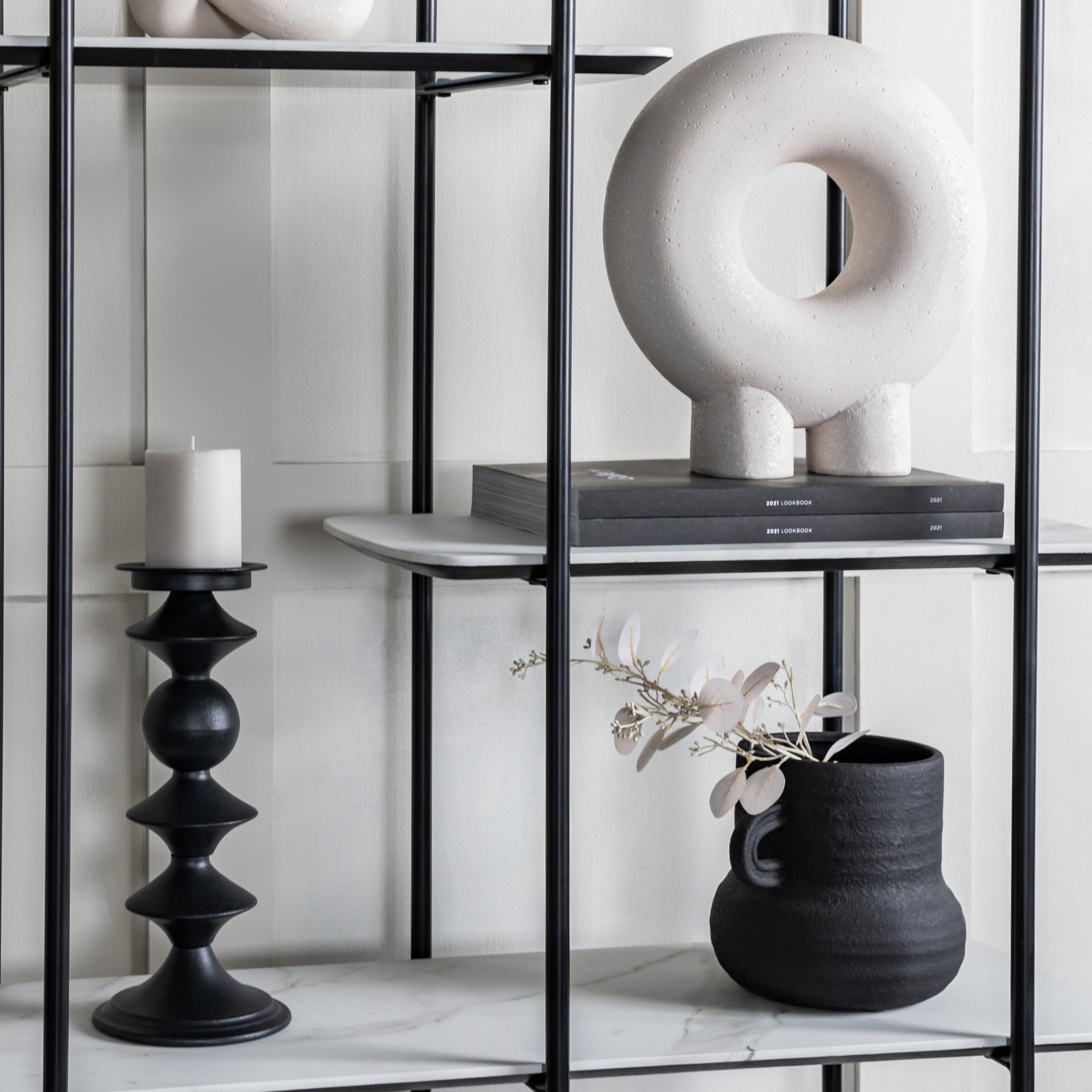 Gorki Small Black Cement Vase by Abode