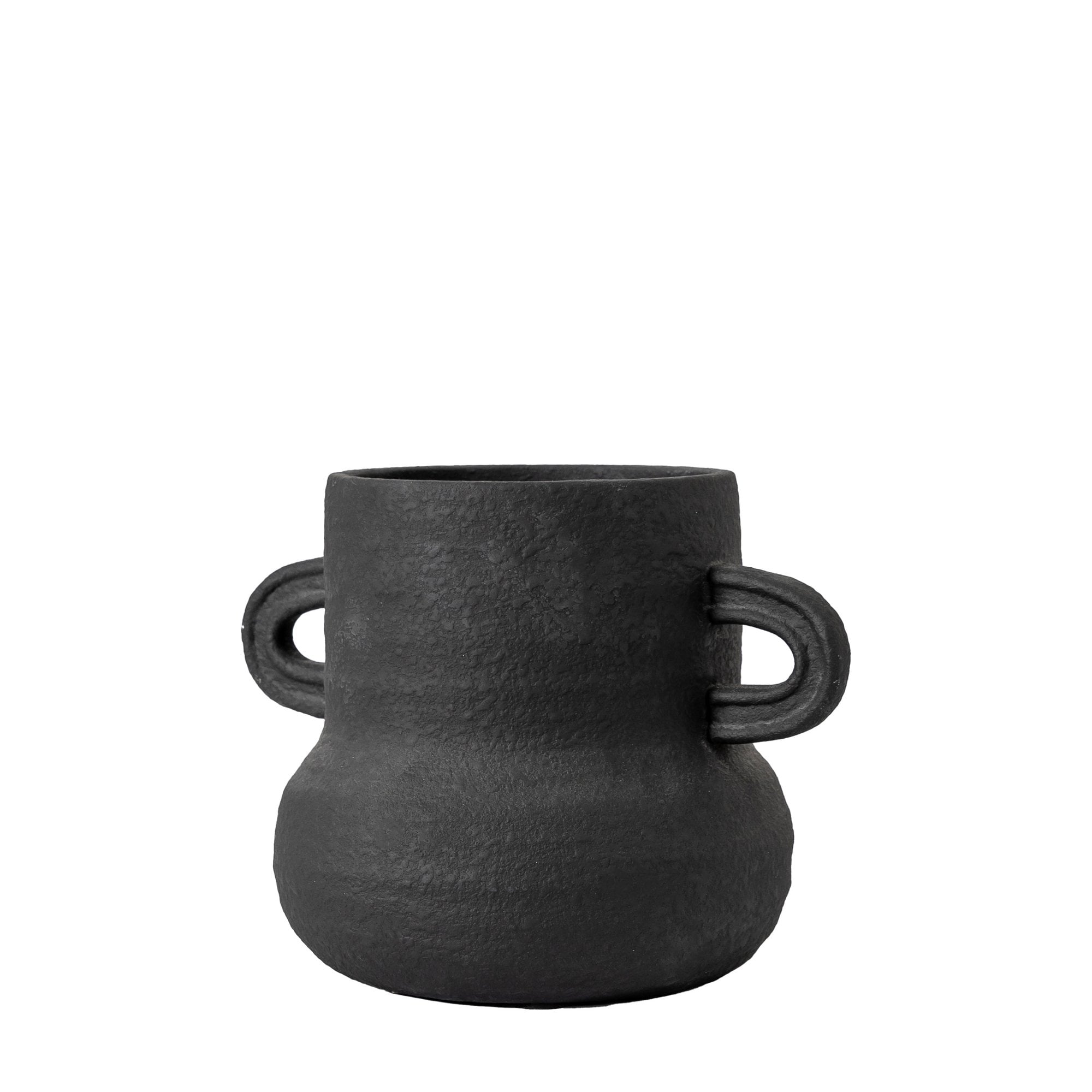 Gorki Small Black Cement Vase by Abode