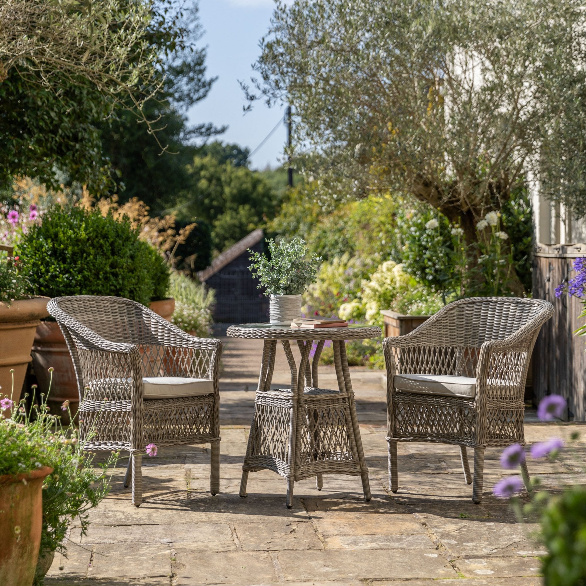 Menton Bistro Set Stone by Abode