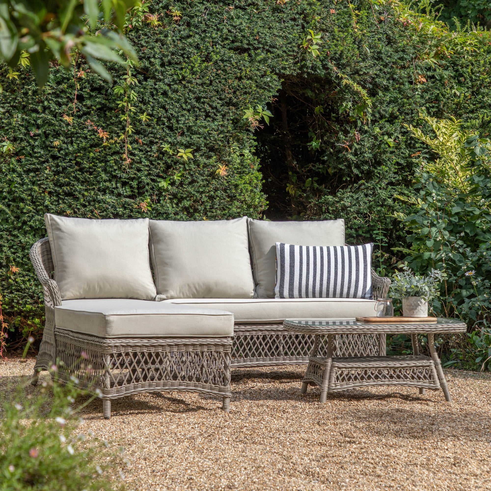 Menton Chaise Set Stone by Abode