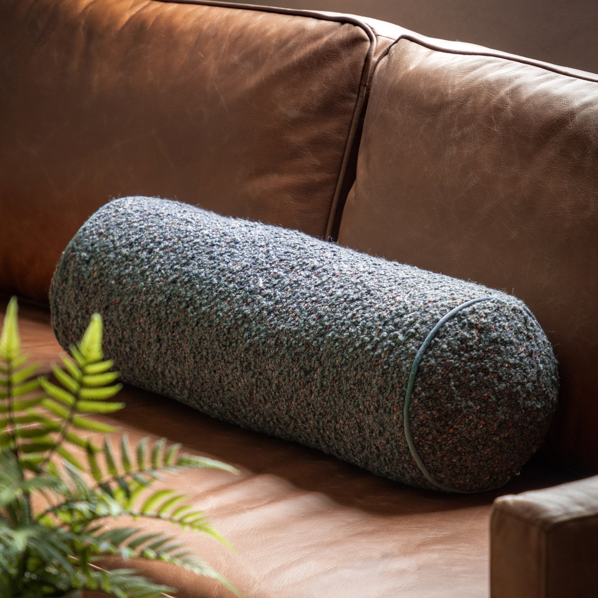 Boucle Bolster Charcoal by Abode