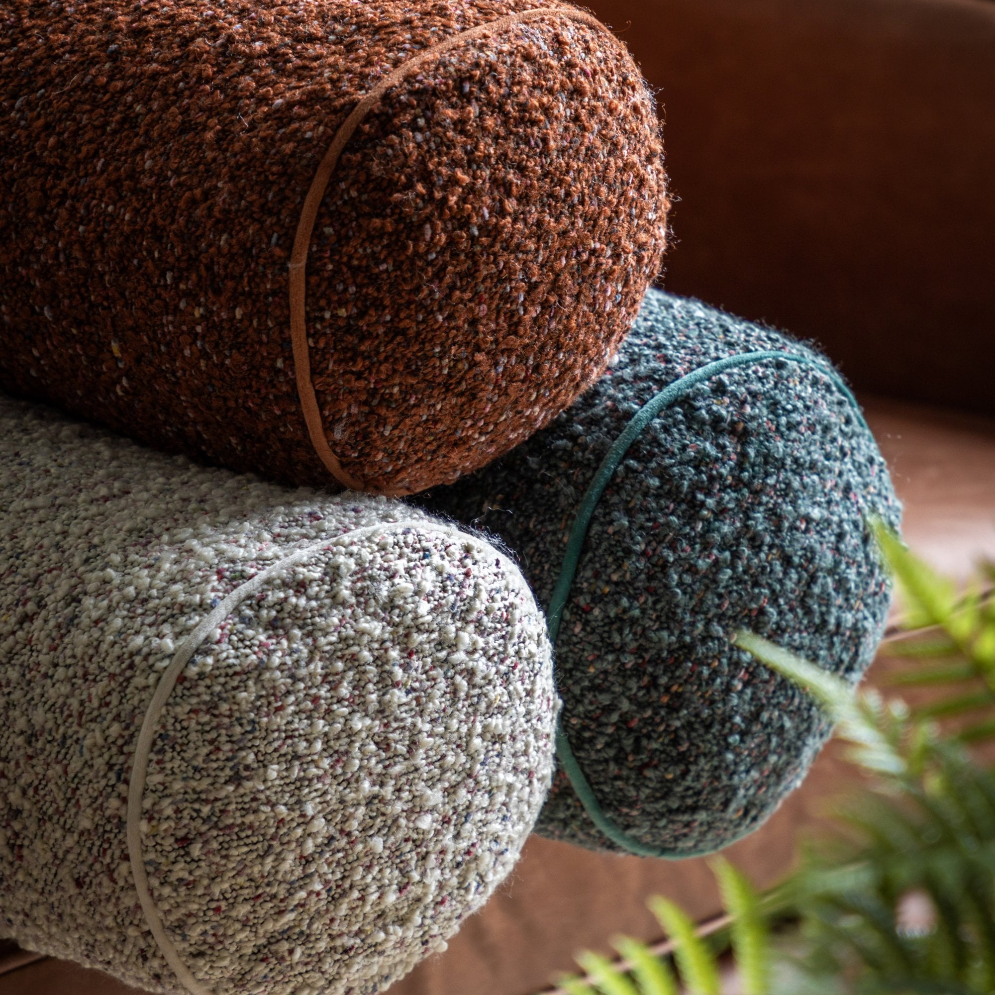 Boucle Bolster Charcoal by Abode