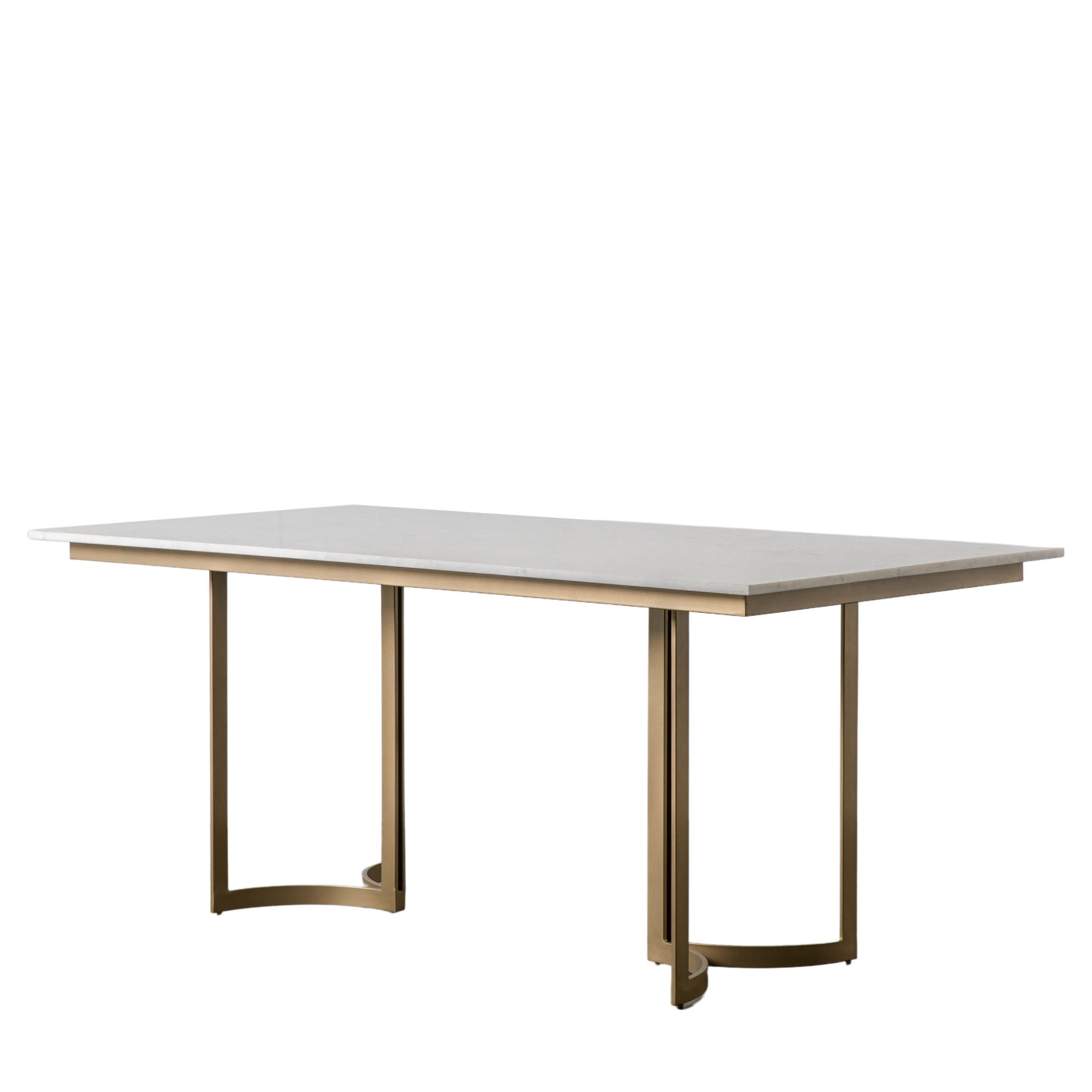 Everton Dining Table Gold & White by Abode