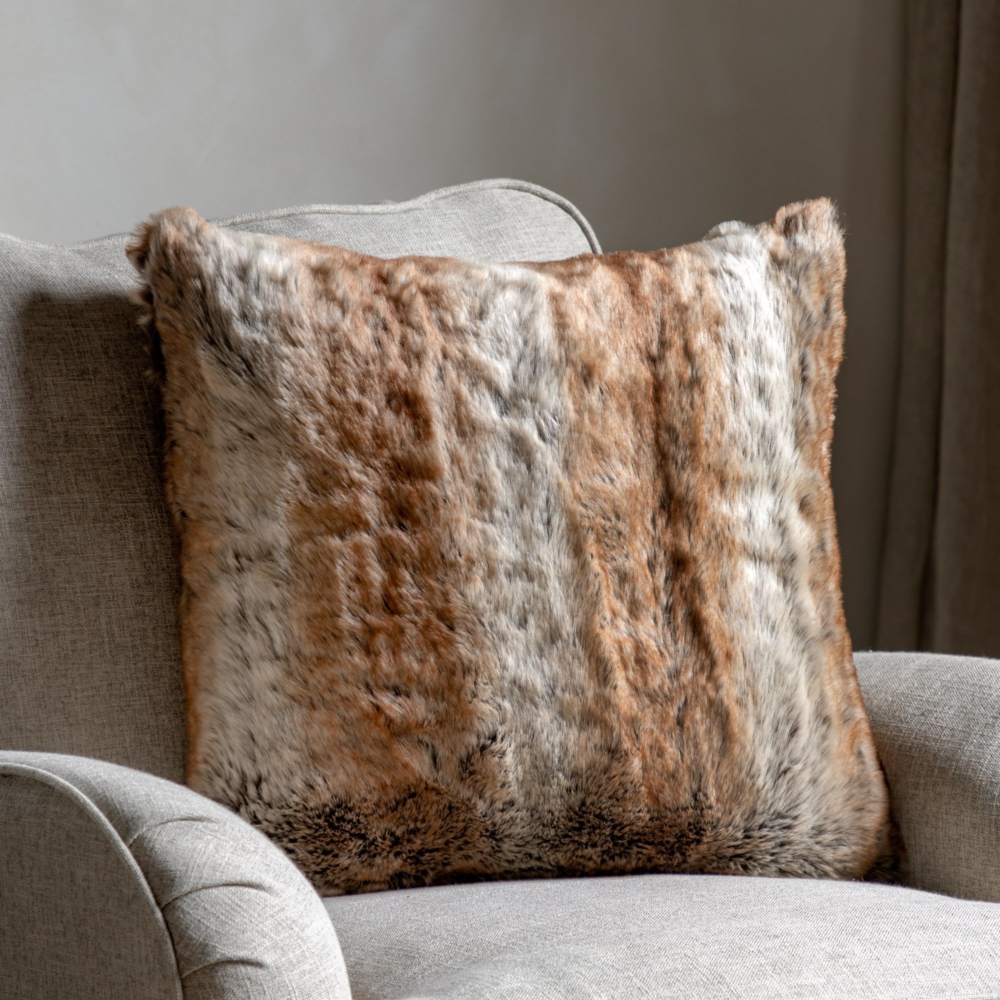 Husky Faux Fur Cushion by Abode