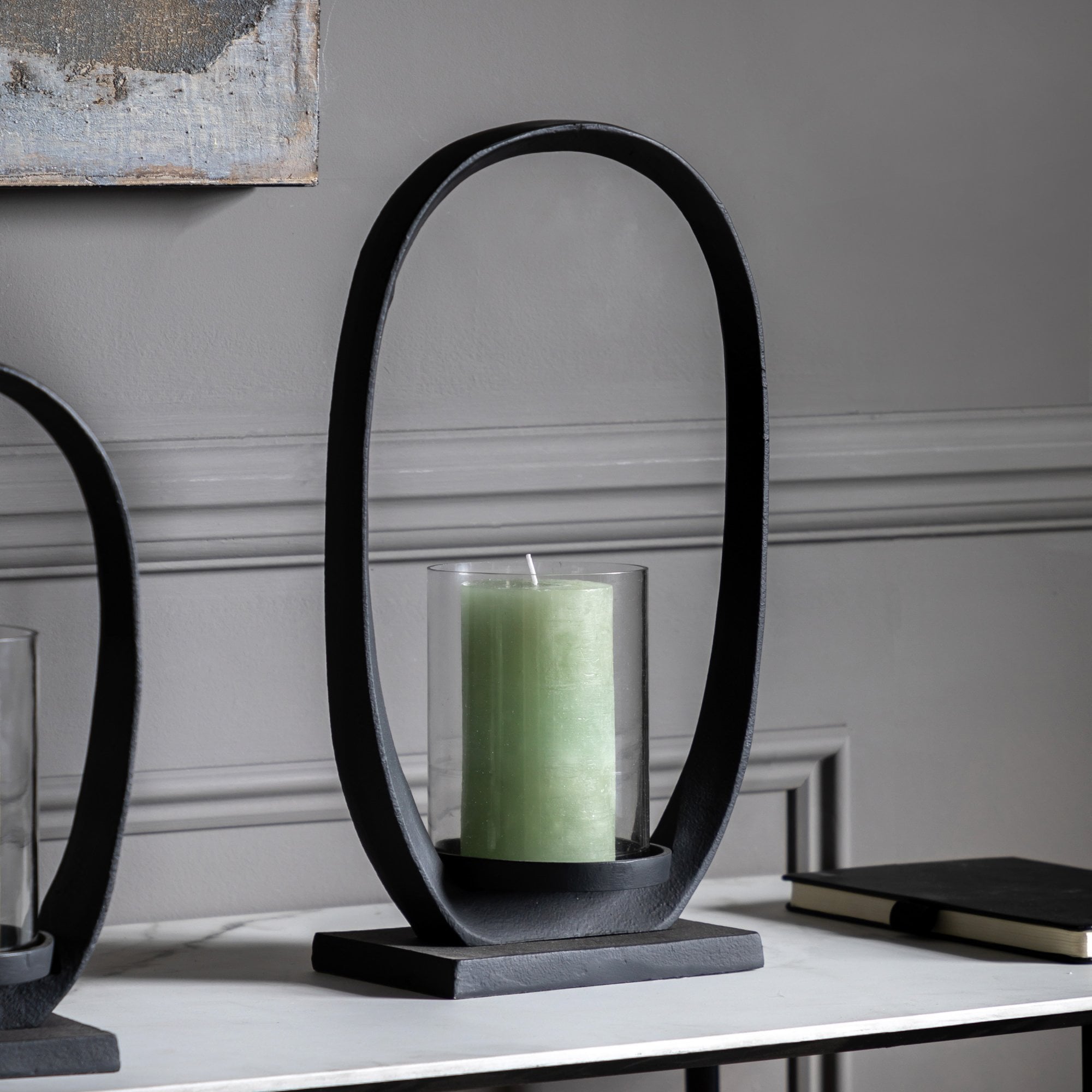 Hooper Lantern Large Black by Abode