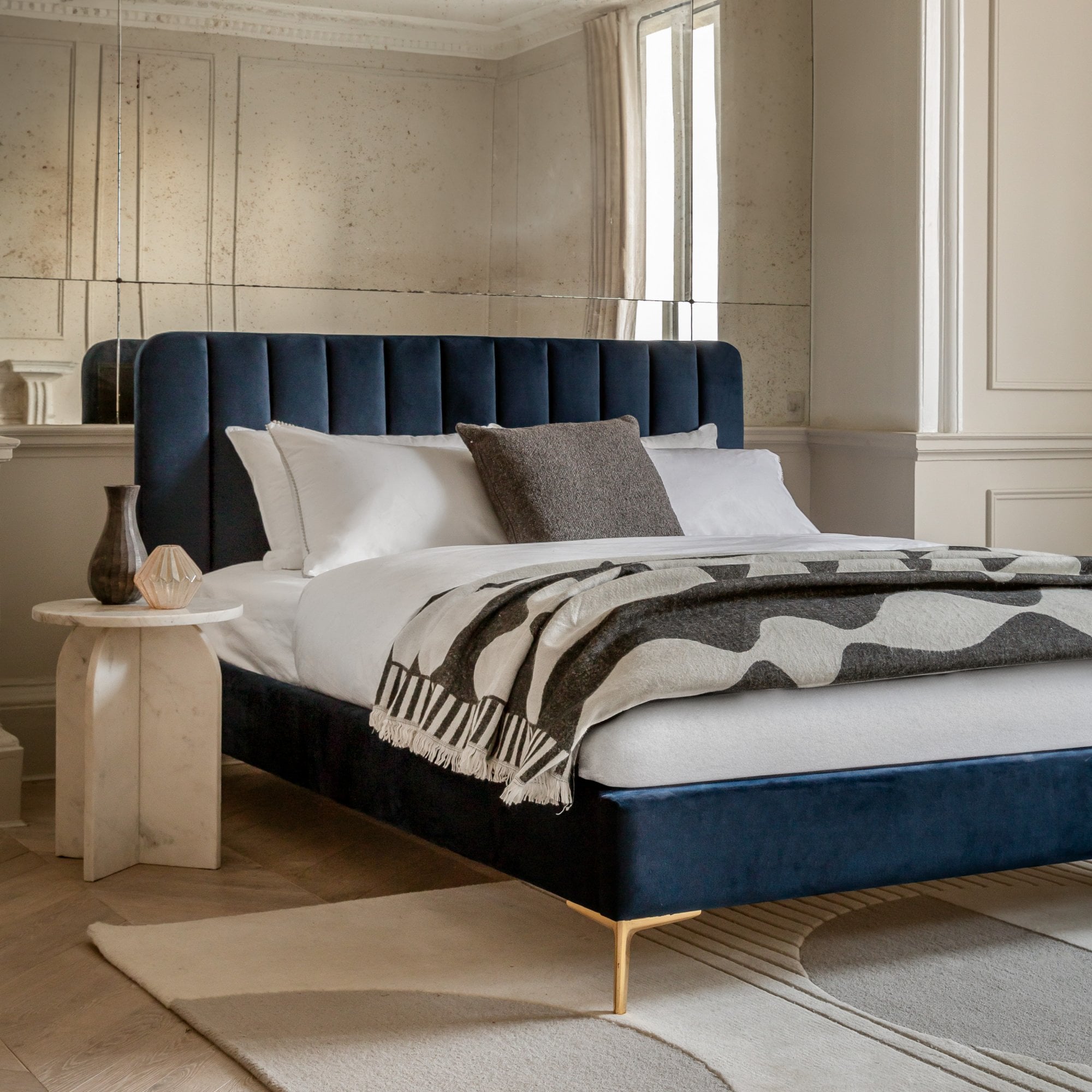 Kensington Indigo King Bed by Abode