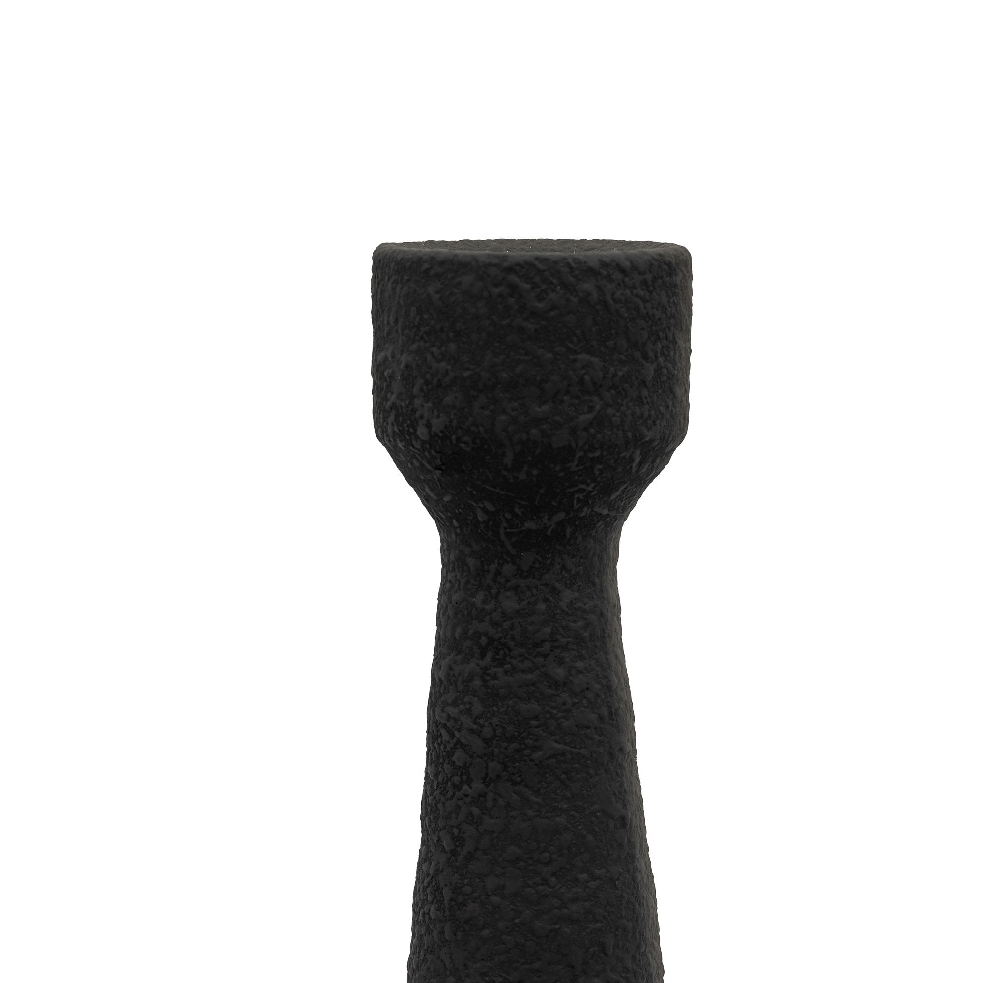 Luna Candlestick Small Black (Set of 2) by Abode