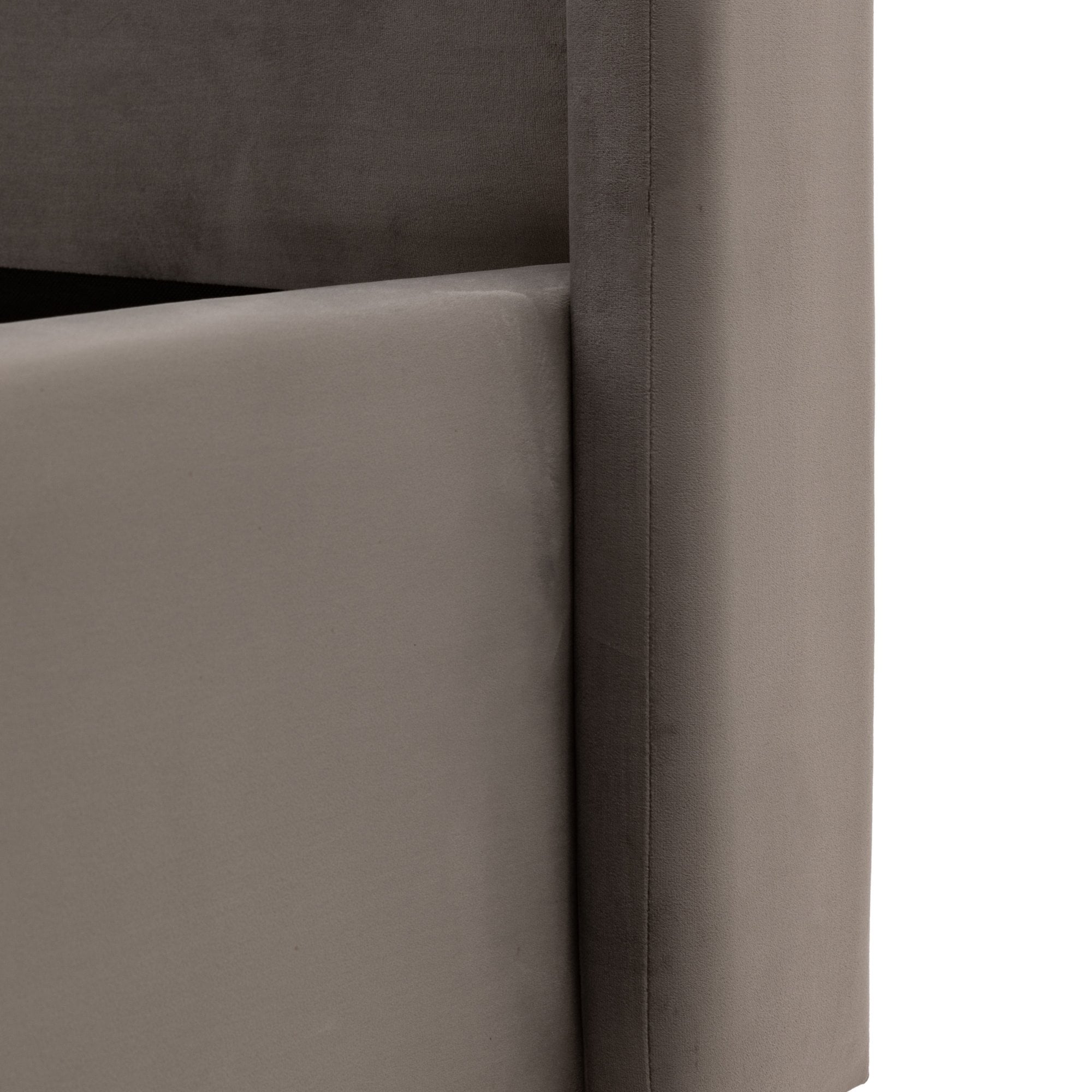 Halstead King Bed Frame Taupe by Abode