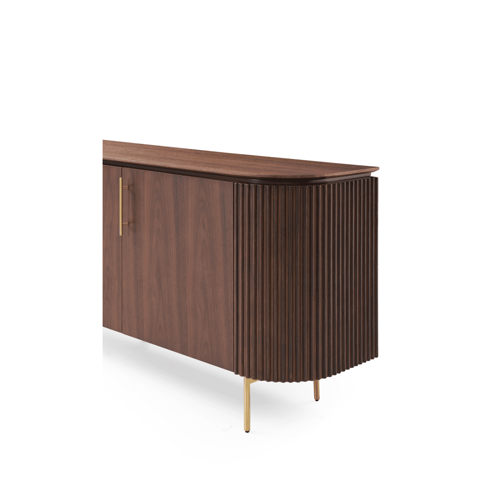 Lantine Buffet Walnut & Brass by Tommy Franks