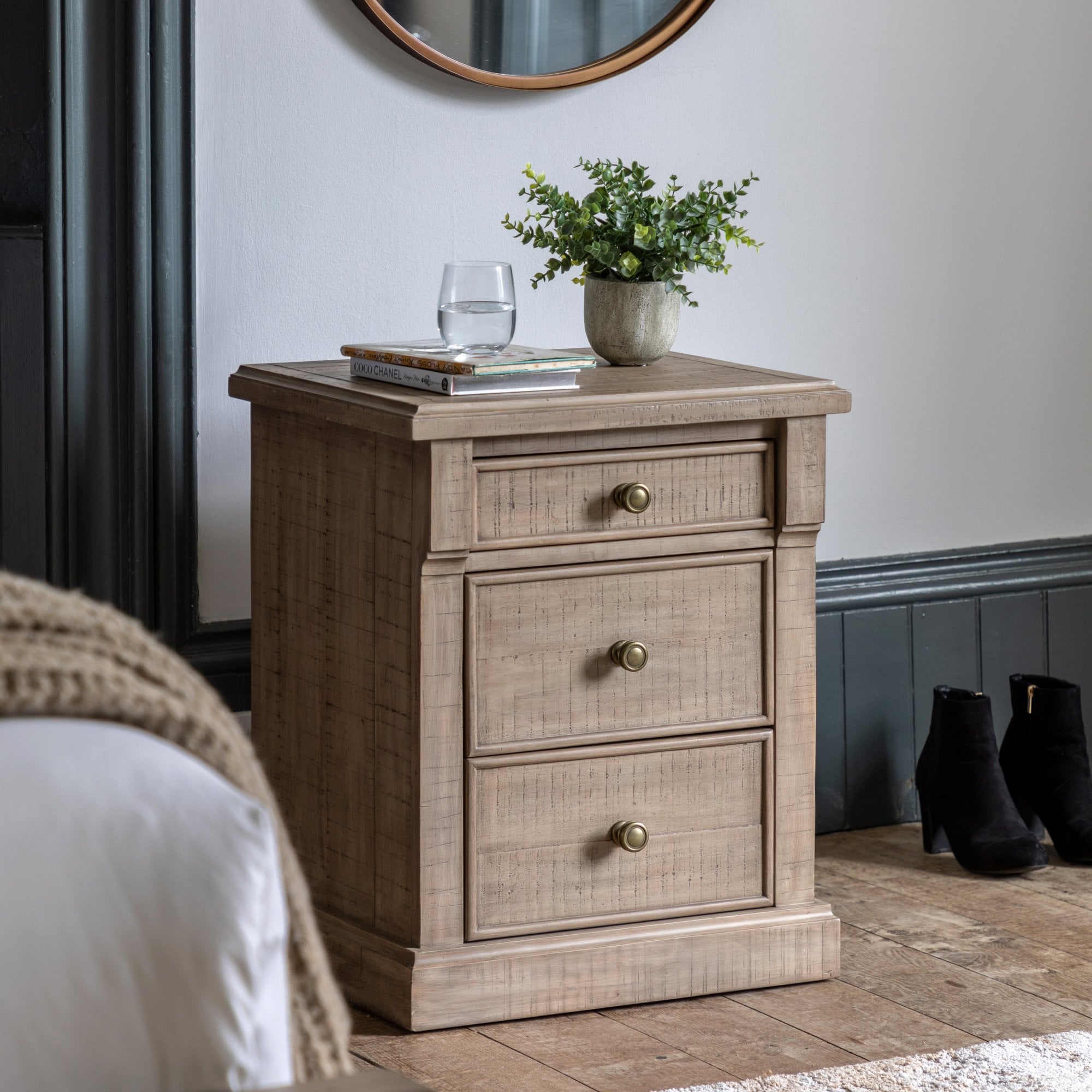 Vancouver 3 Drawer Bedside Table by Abode