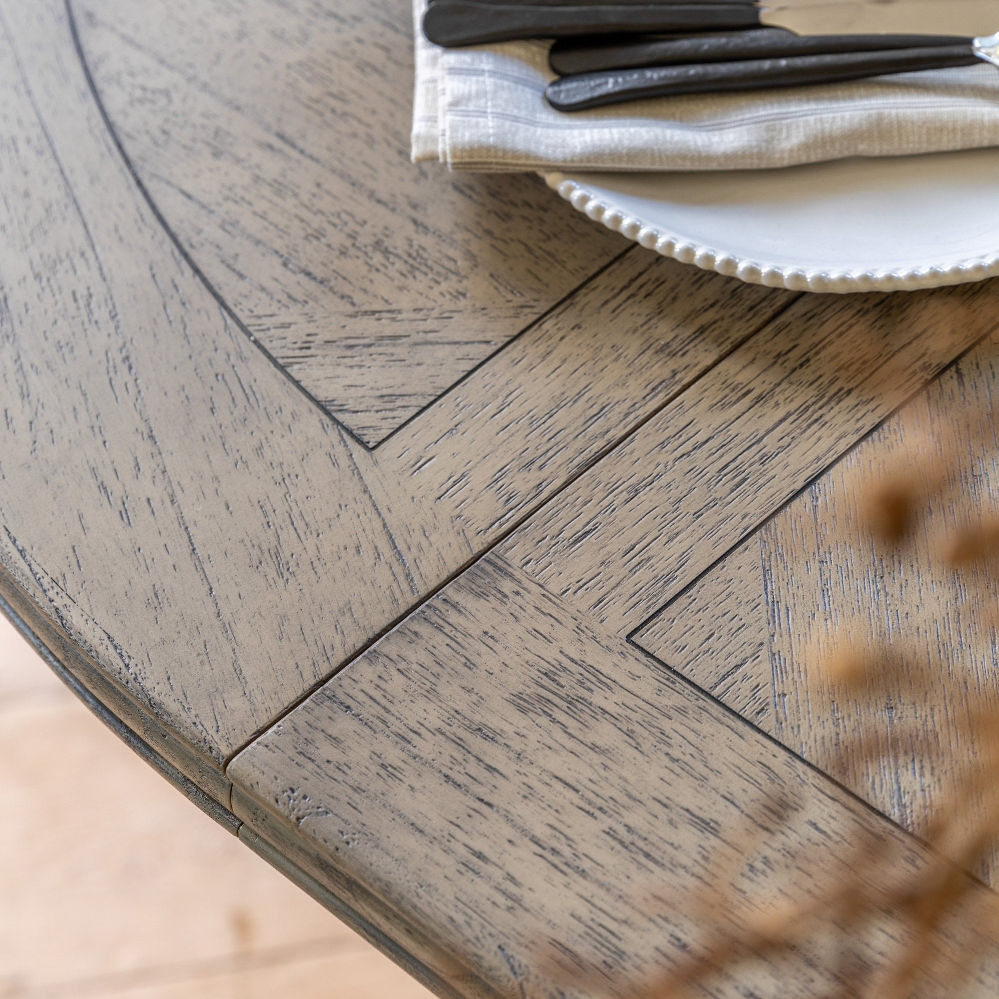 Rustique Round Extendable Dining Table by Abode