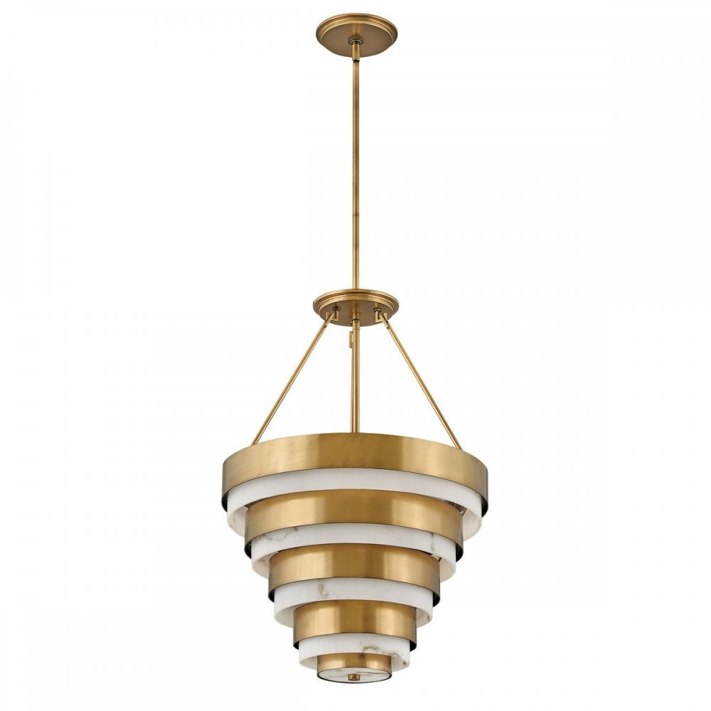 Echelon Heritage Brass Pendant Light by Quintiesse