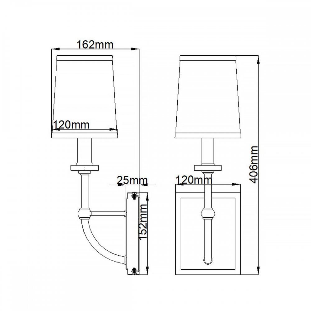 Felixstowe Polished Chrome Single Wall Light by Quintiesse