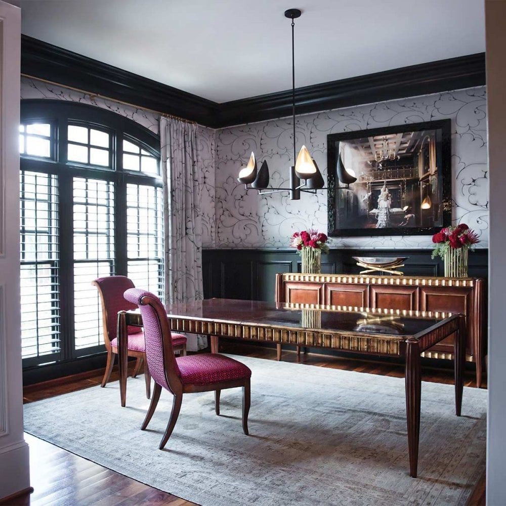Ren Black & Gold 5 Light Chandelier by Quintiesse
