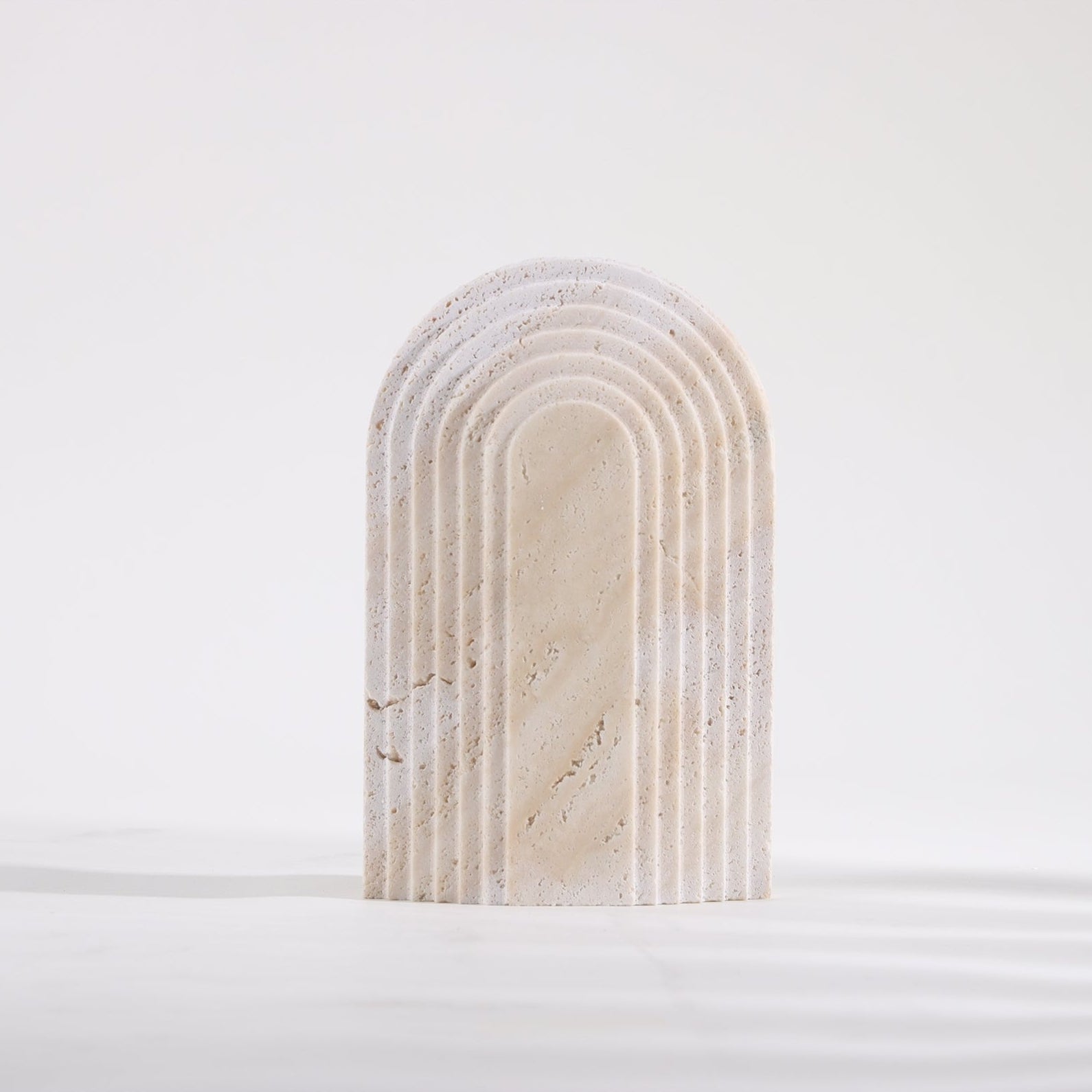 Arch Travertine Curved I Sculpture by Liang & Eimil