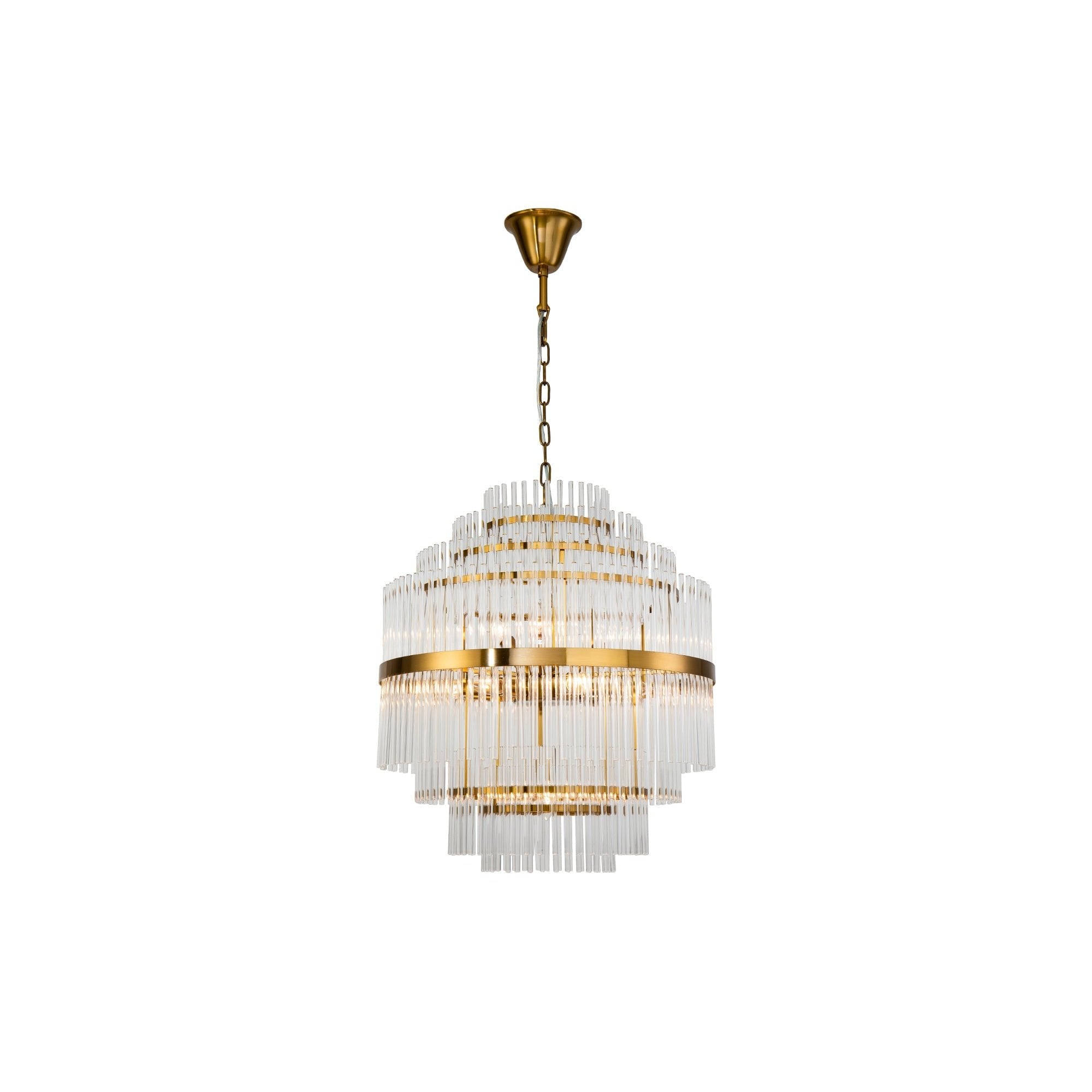 Gem Brass & Clear Glass Ceiling Pendant Light by Liang & Eimil