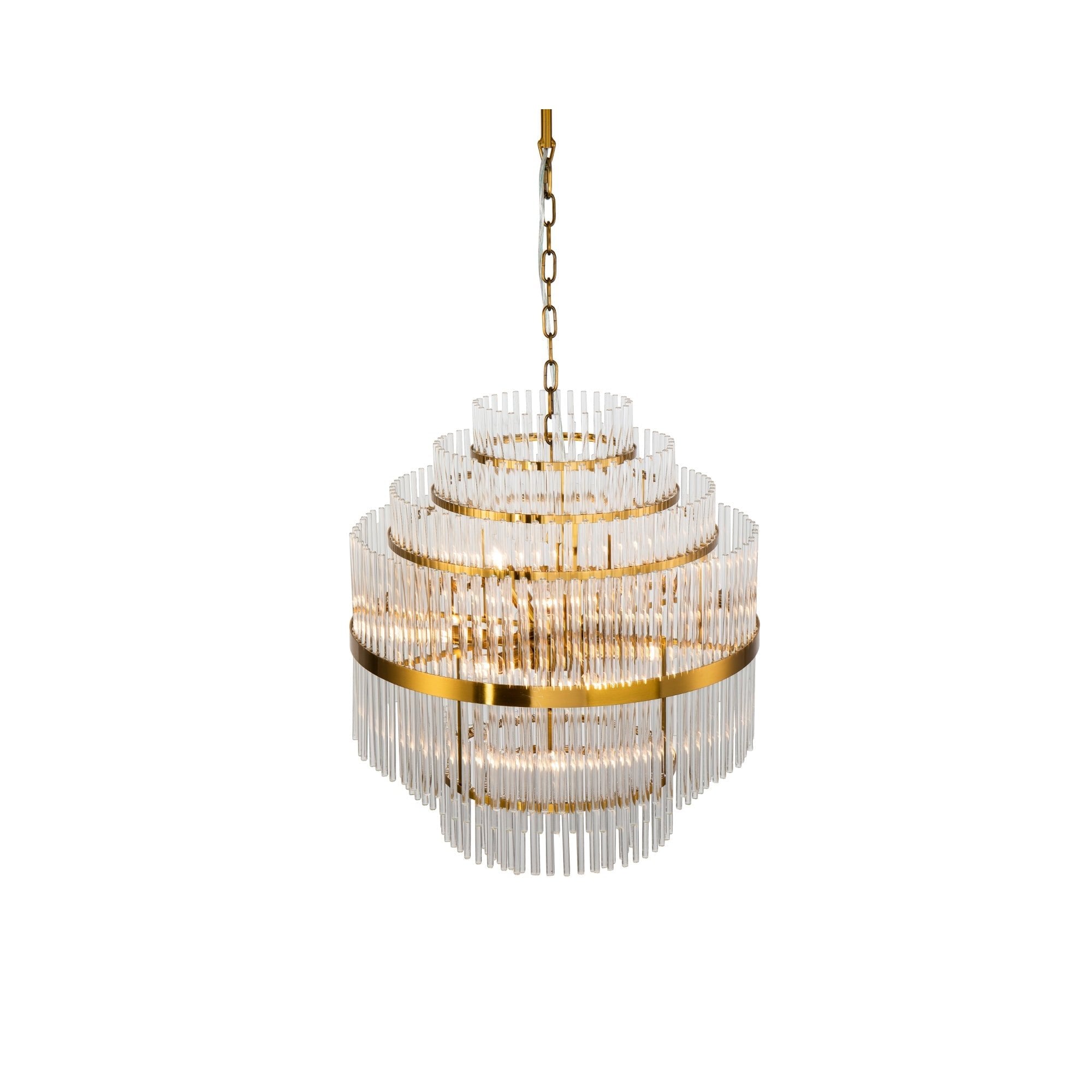 Gem Brass & Clear Glass Ceiling Pendant Light by Liang & Eimil