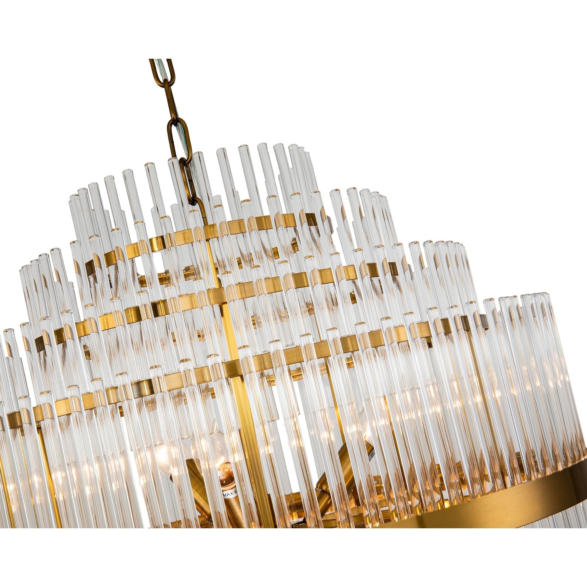 Gem Brass & Clear Glass Ceiling Pendant Light by Liang & Eimil