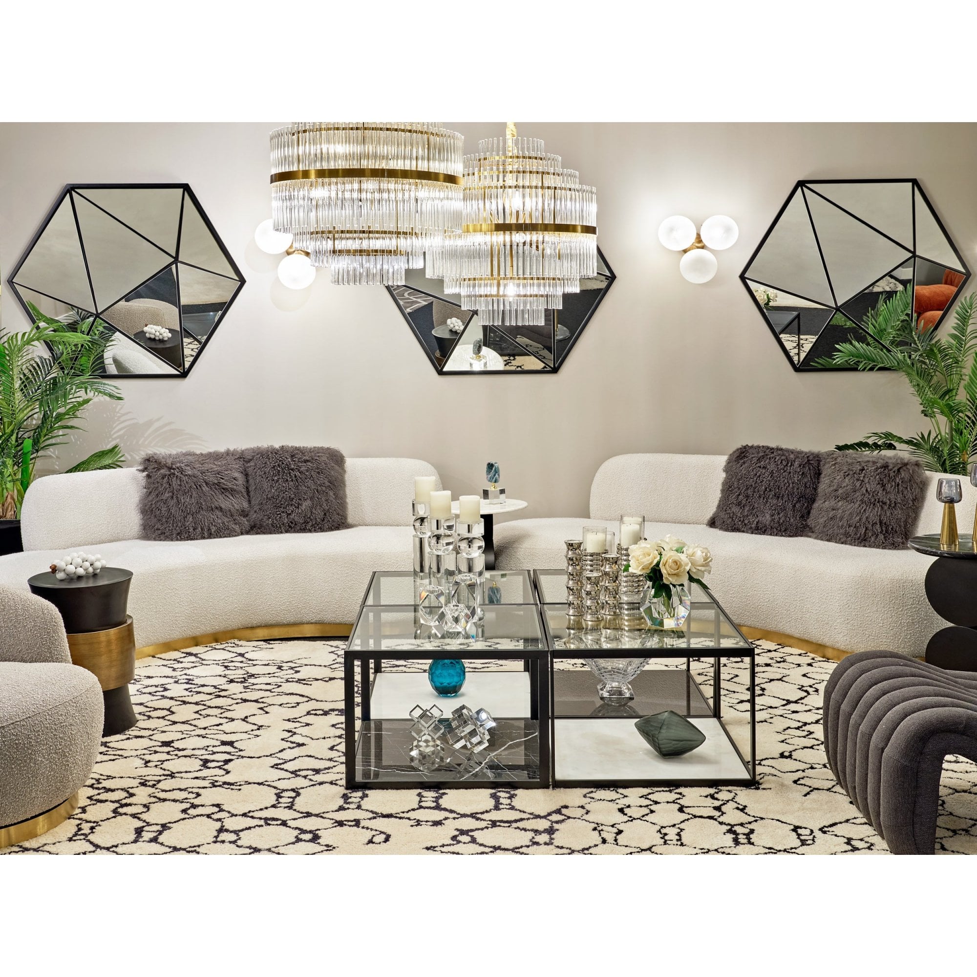 Gem Brass & Clear Glass Ceiling Pendant Light by Liang & Eimil