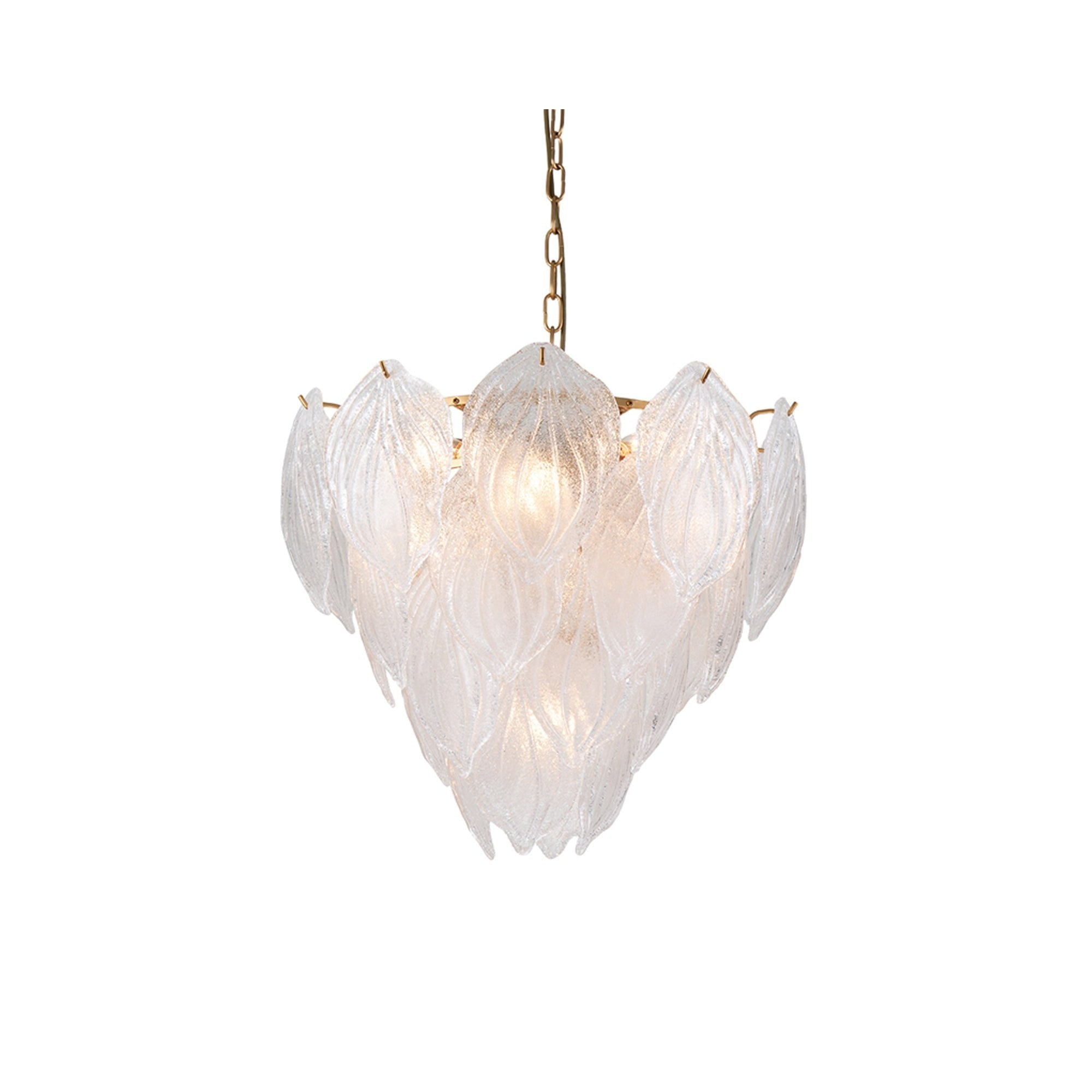 Gina Brushed Brass & Cast Glass Ceiling Pendant Light by Liang & Eimil