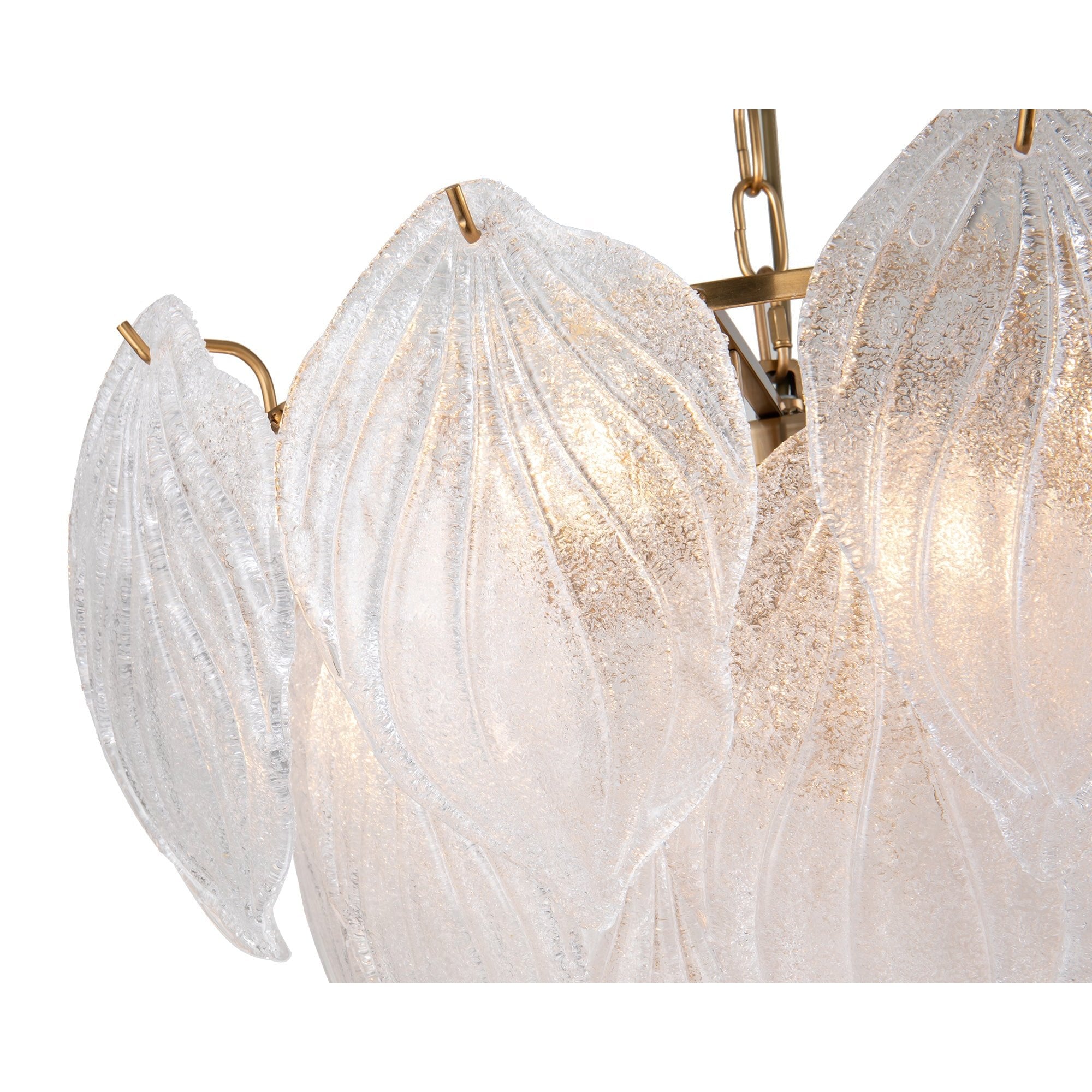 Gina Brushed Brass & Cast Glass Ceiling Pendant Light by Liang & Eimil