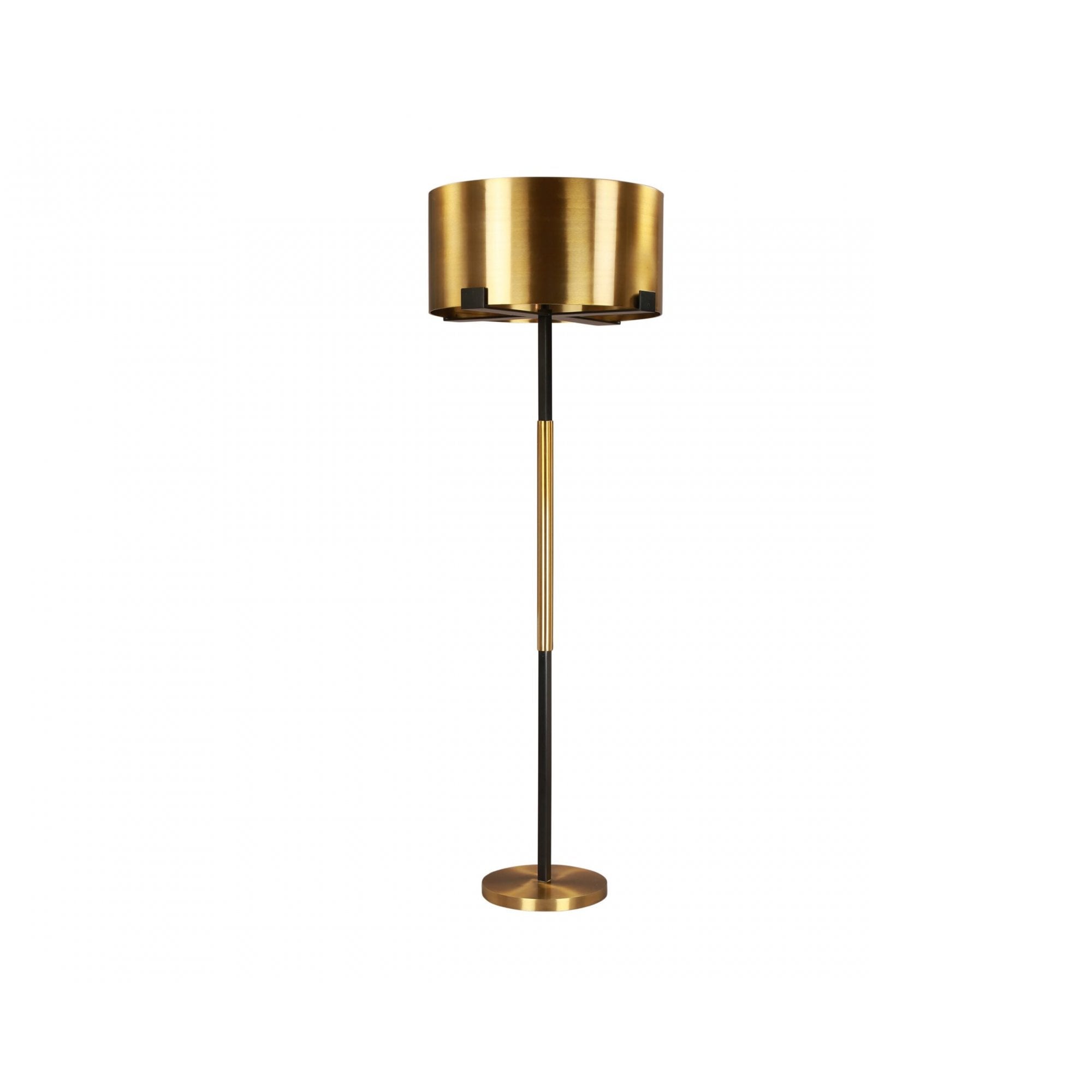 Hamilton Brushed Brass & Matt Black Floor Lamp by Liang & Eimil