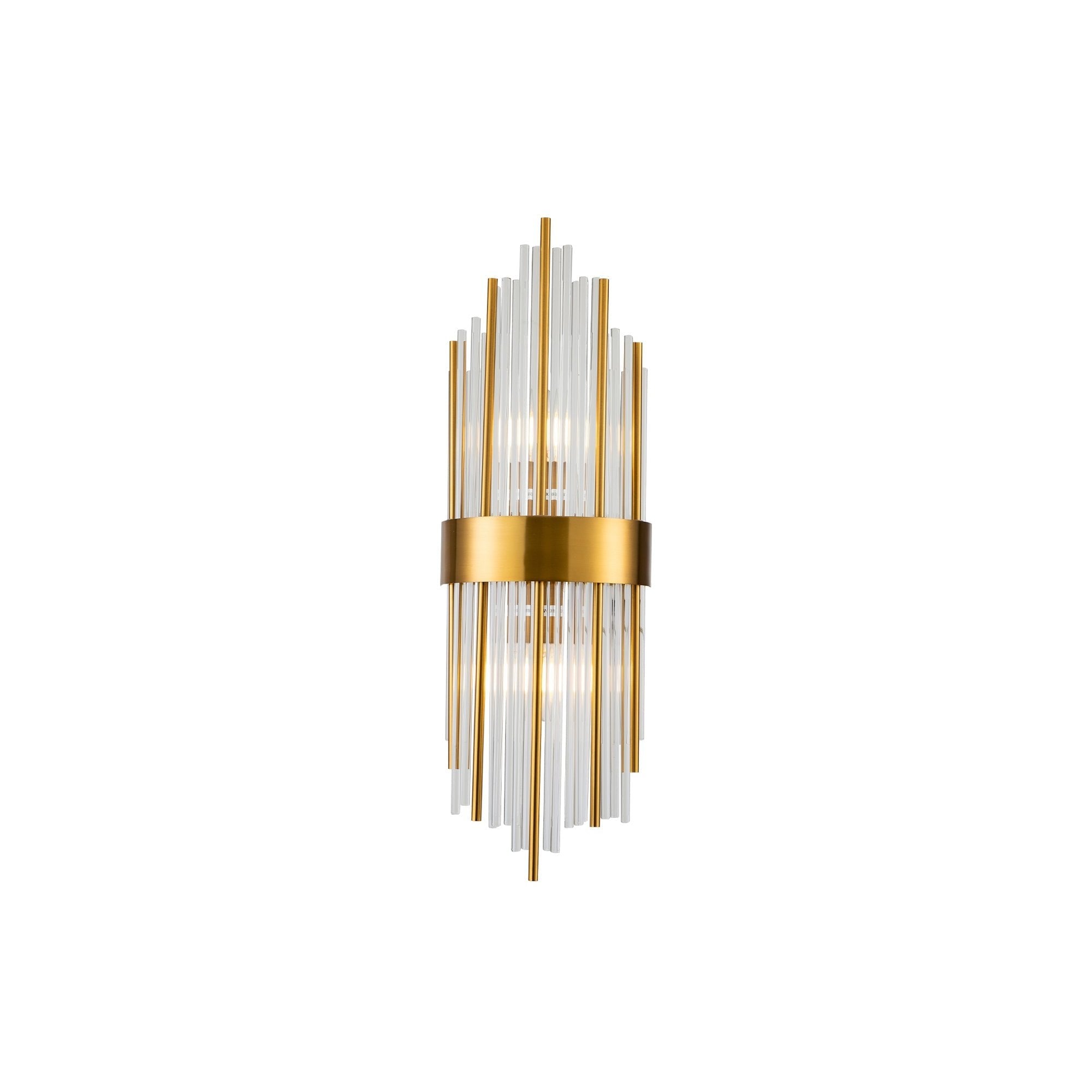 Clarins Brushed Brass & Glass Wall Light by Liang & Eimil