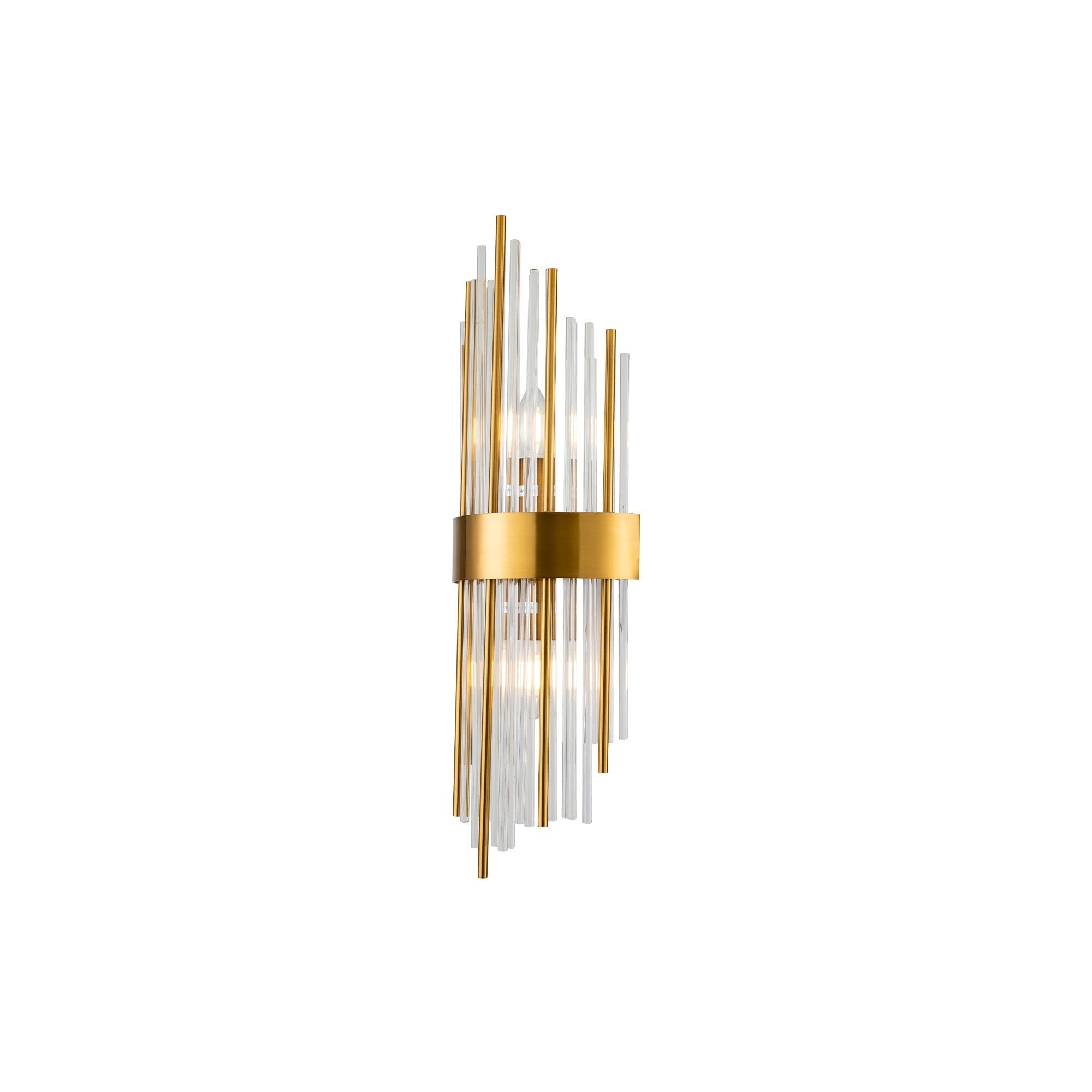 Clarins Brushed Brass & Glass Wall Light by Liang & Eimil