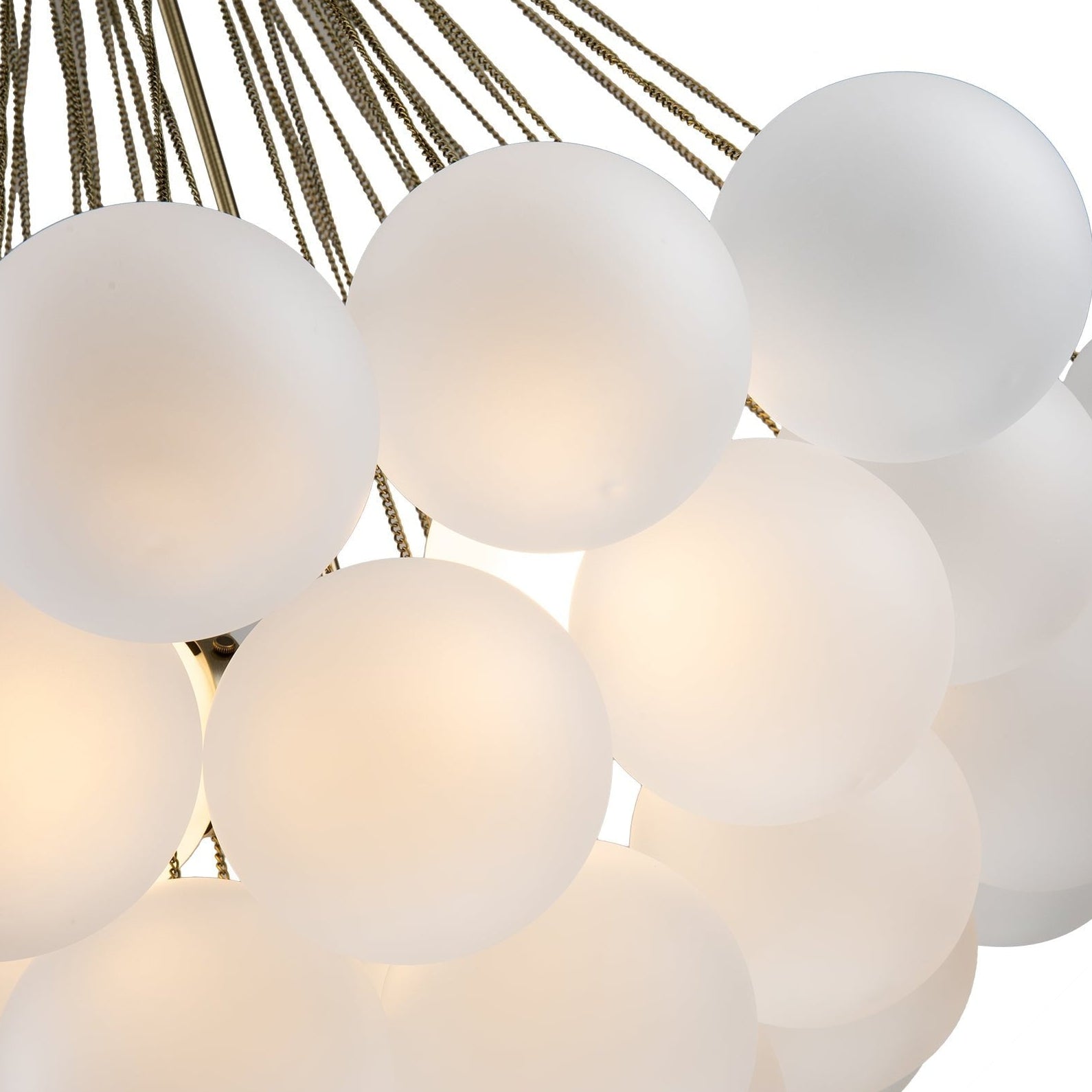 Cloud Antique Brass & Cloudy Glass Pendant Ceiling Light by Liang & Eimil