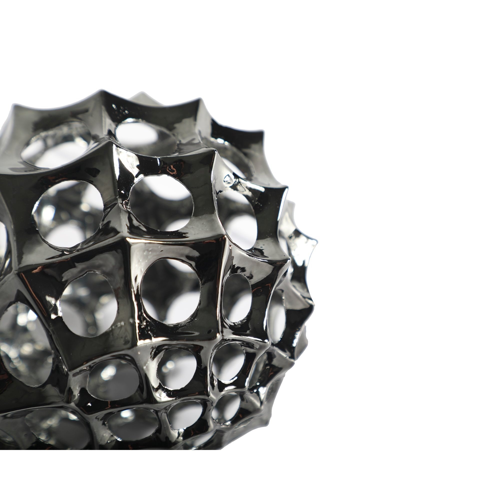 Matrix Black Metal Sculpture by Liang & Eimil