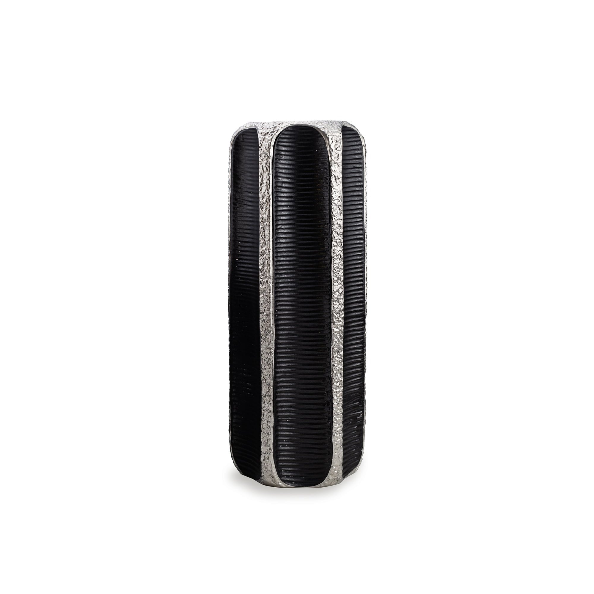 Mora Large Black & Silver Ceramic Vase by Liang & Eimil
