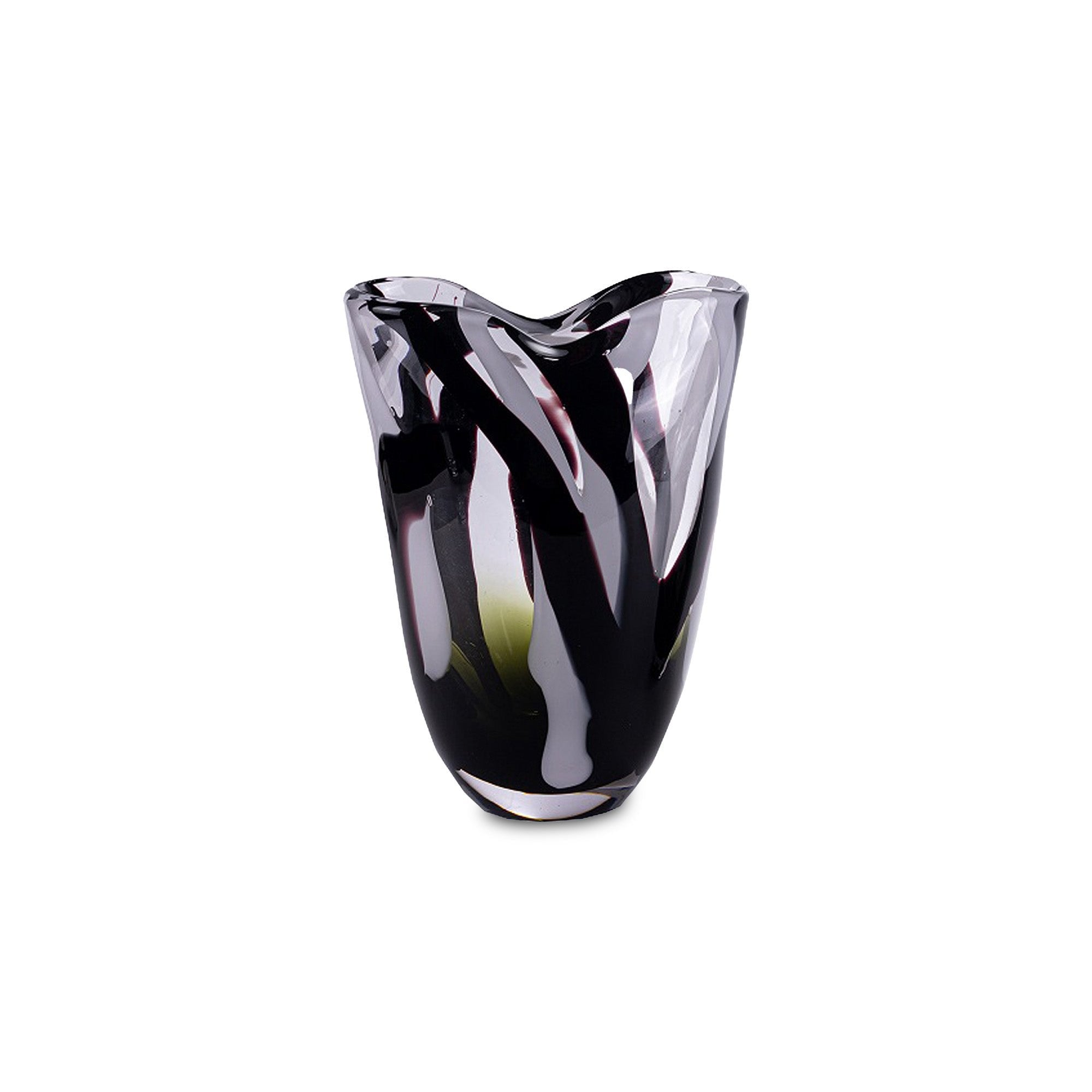 Natasha Glass Vase - Black & Grey by Liang & Eimil