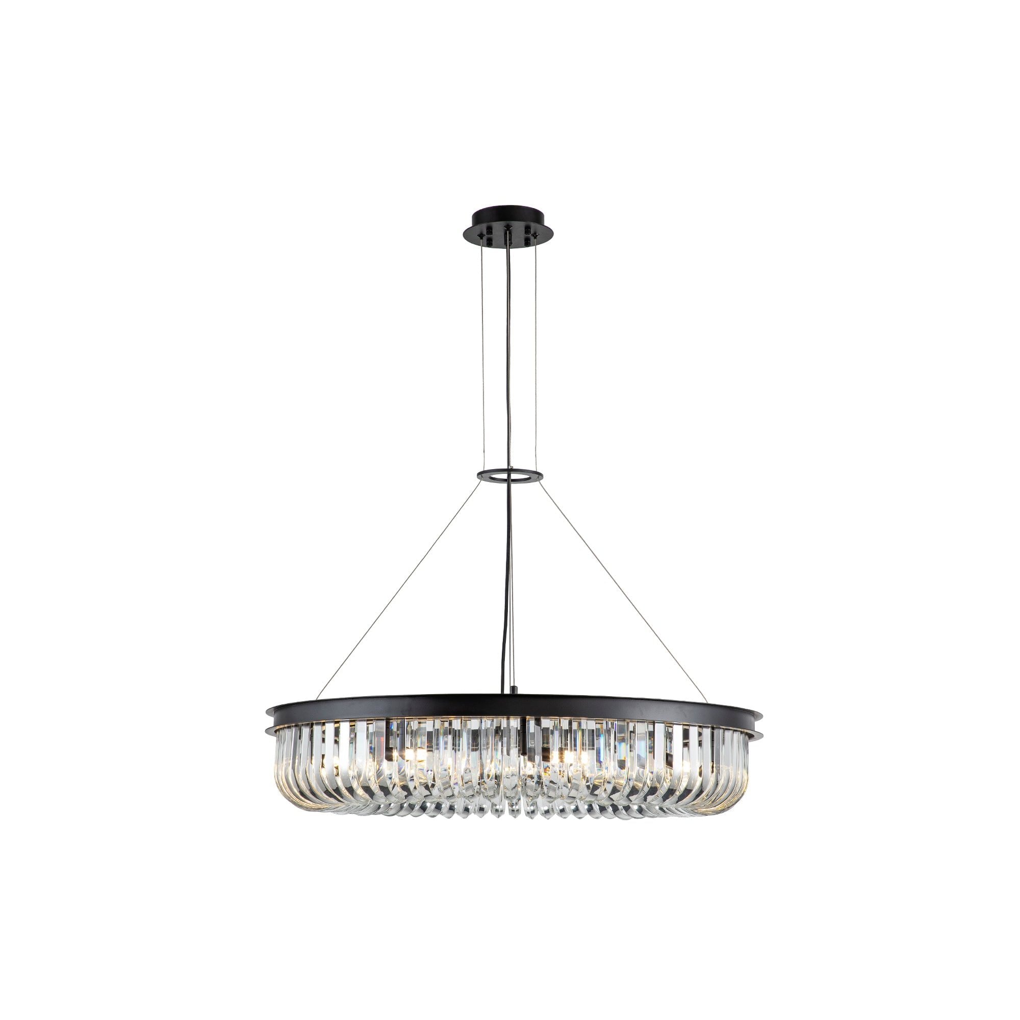 Nimbus Pendant Ceiling Light Matt Black & Clear Glass by Liang & Eimil