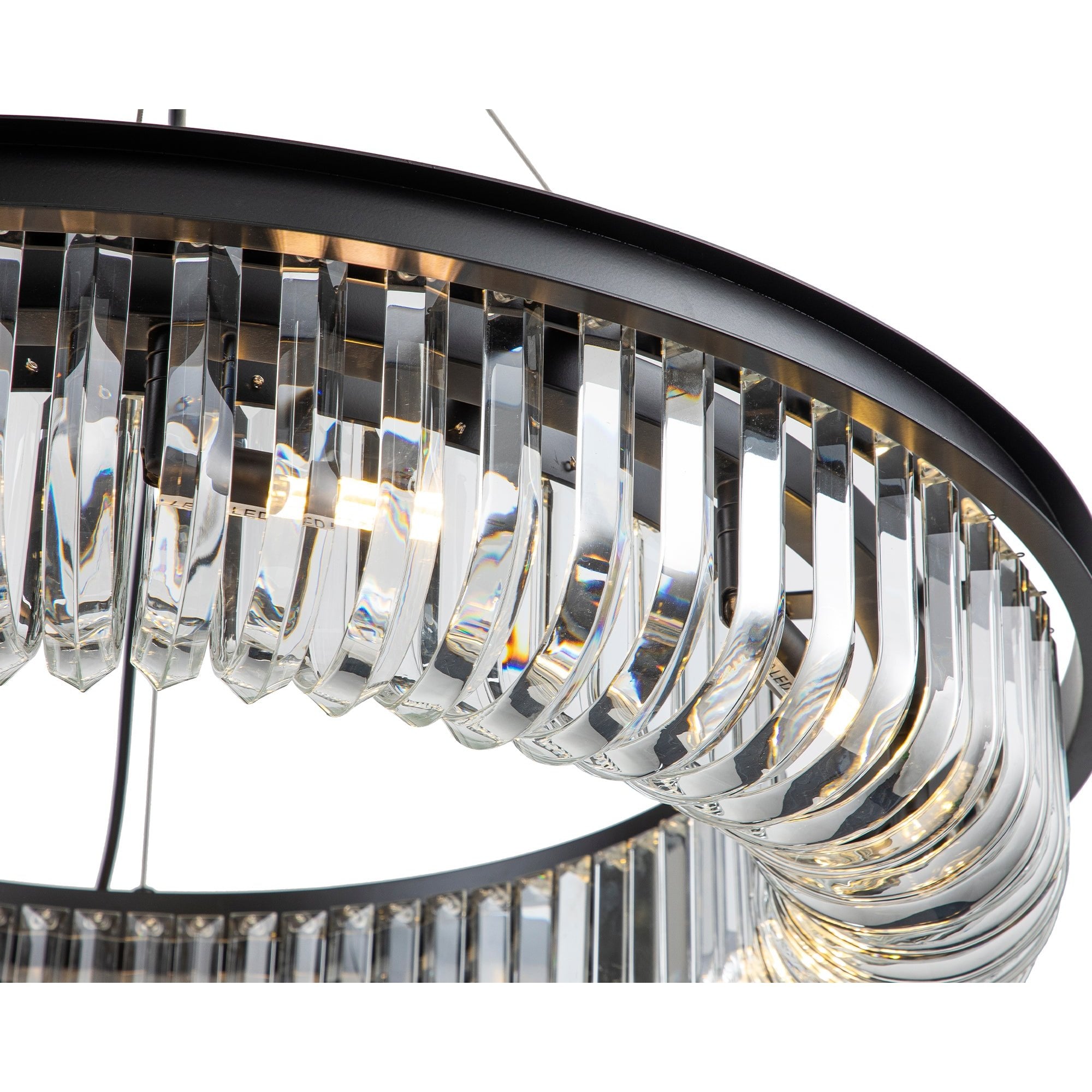 Nimbus Pendant Ceiling Light Matt Black & Clear Glass by Liang & Eimil