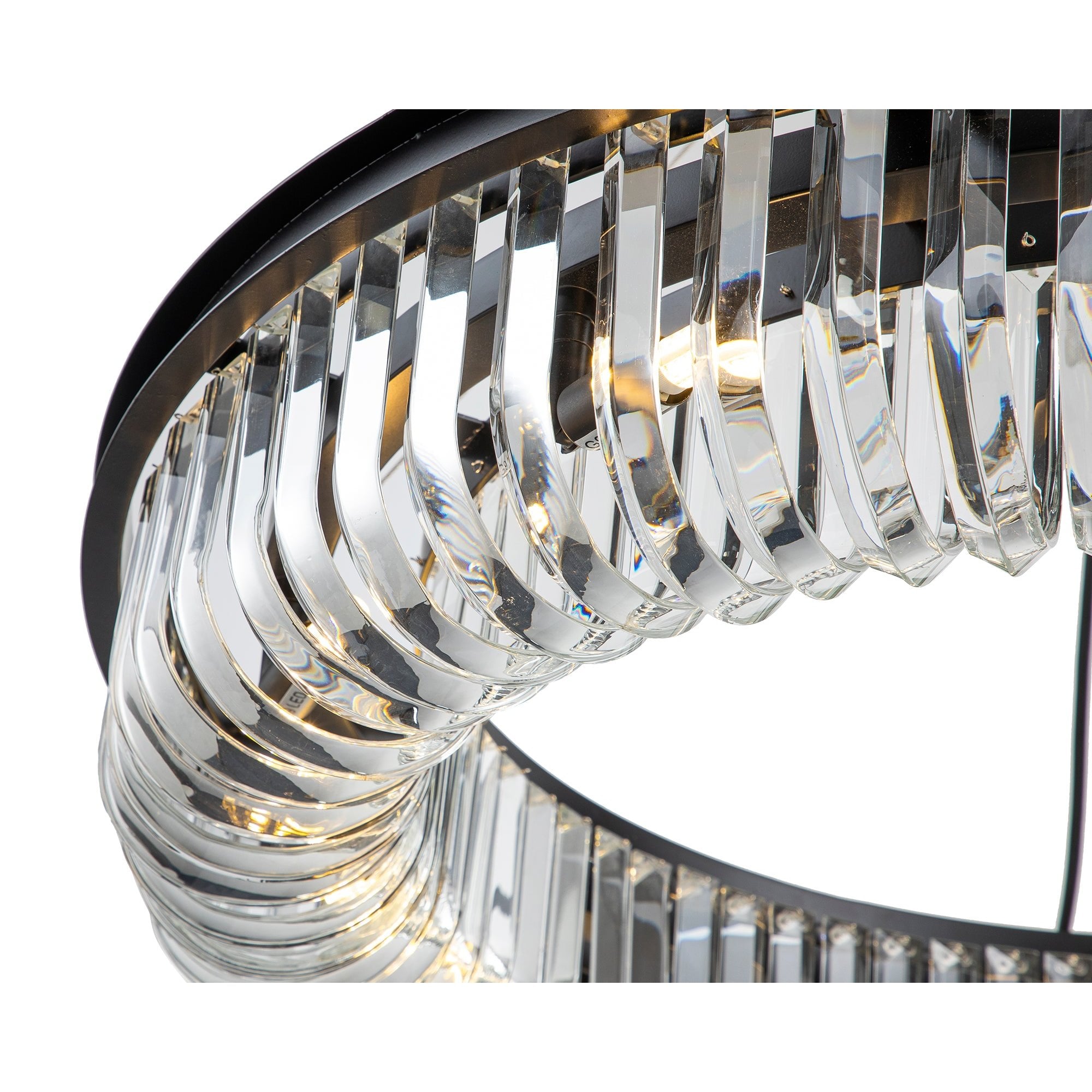 Nimbus Pendant Ceiling Light Matt Black & Clear Glass by Liang & Eimil