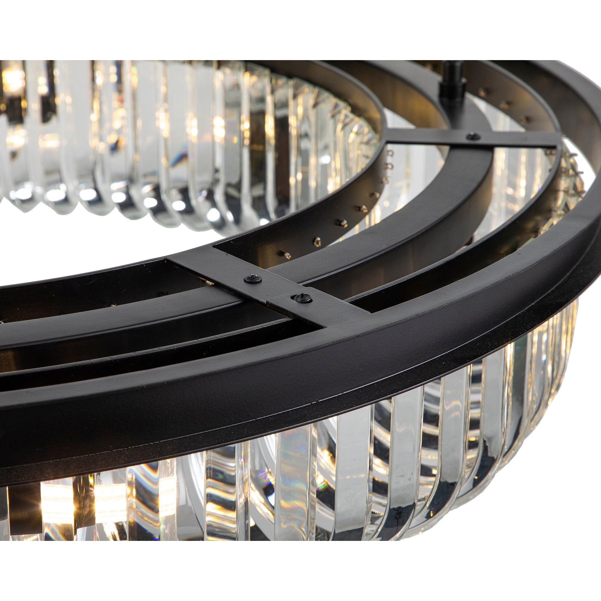 Nimbus Pendant Ceiling Light Matt Black & Clear Glass by Liang & Eimil