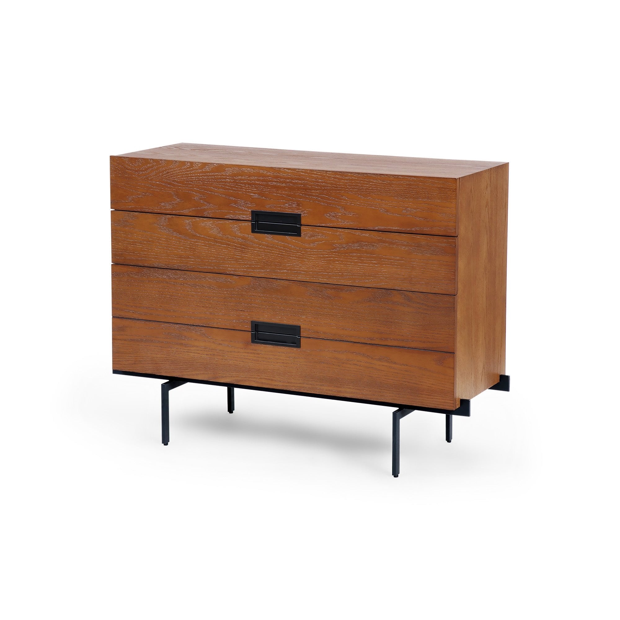 Palau Chest of Drawers Classic Brown Ash Wood 4 Drawer by Liang & Eimil