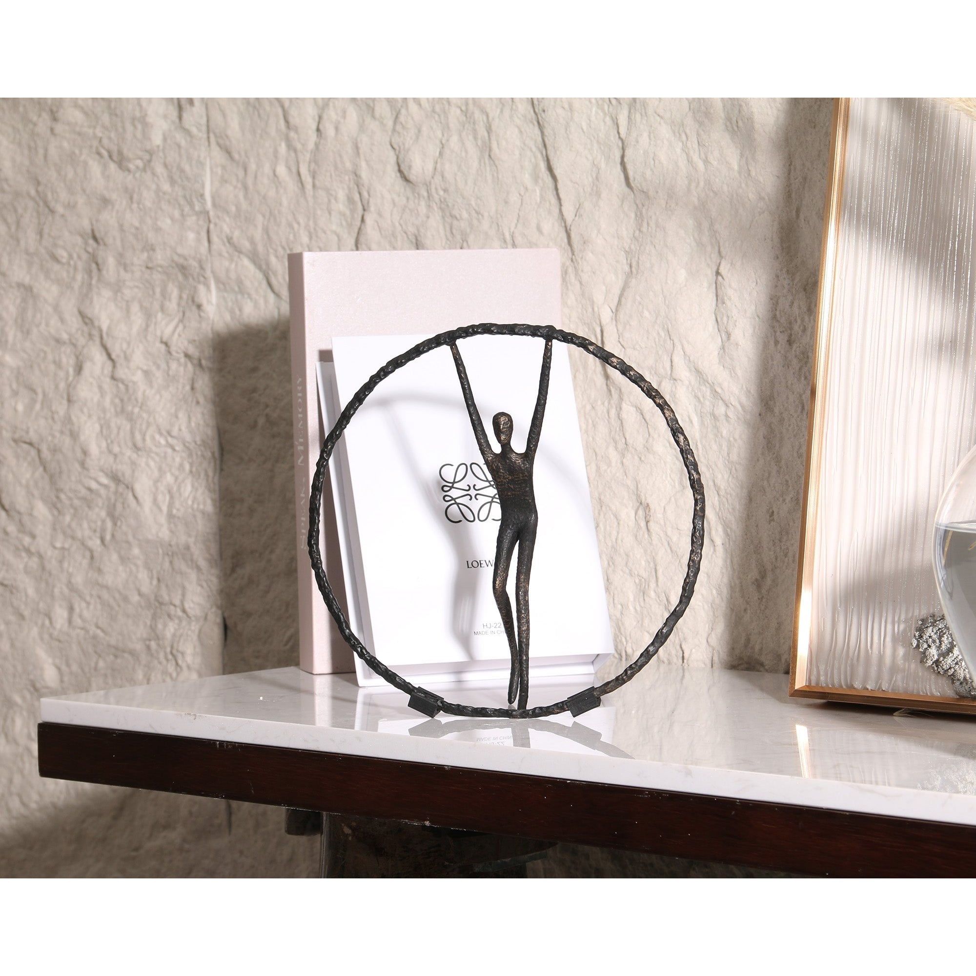 Riley Sculpture - Black Zin Alloy by Liang & Eimil
