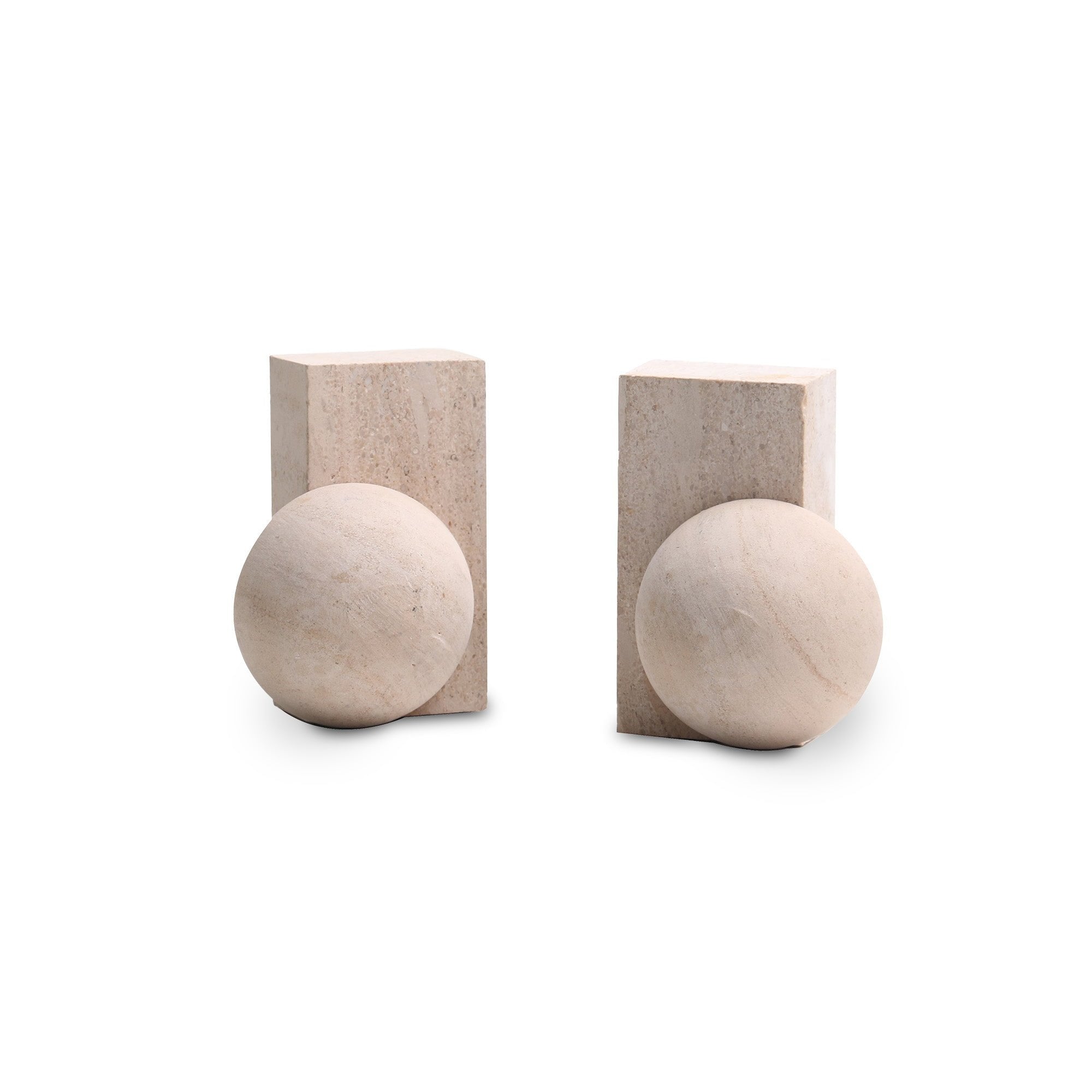 Rocco Bookend Beige Marble by Liang & Eimil
