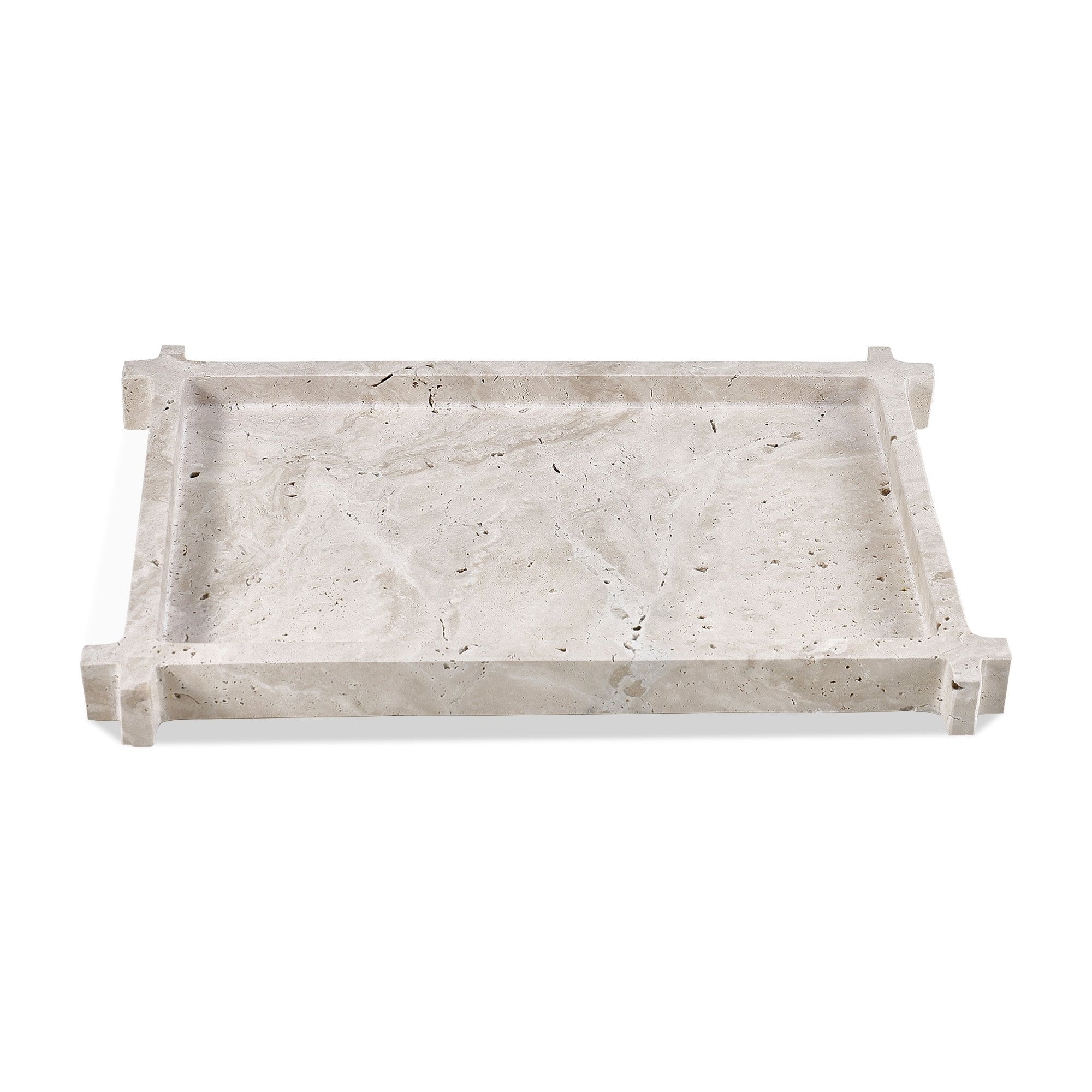 Roche Tray Beige Travertine by Liang & Eimil
