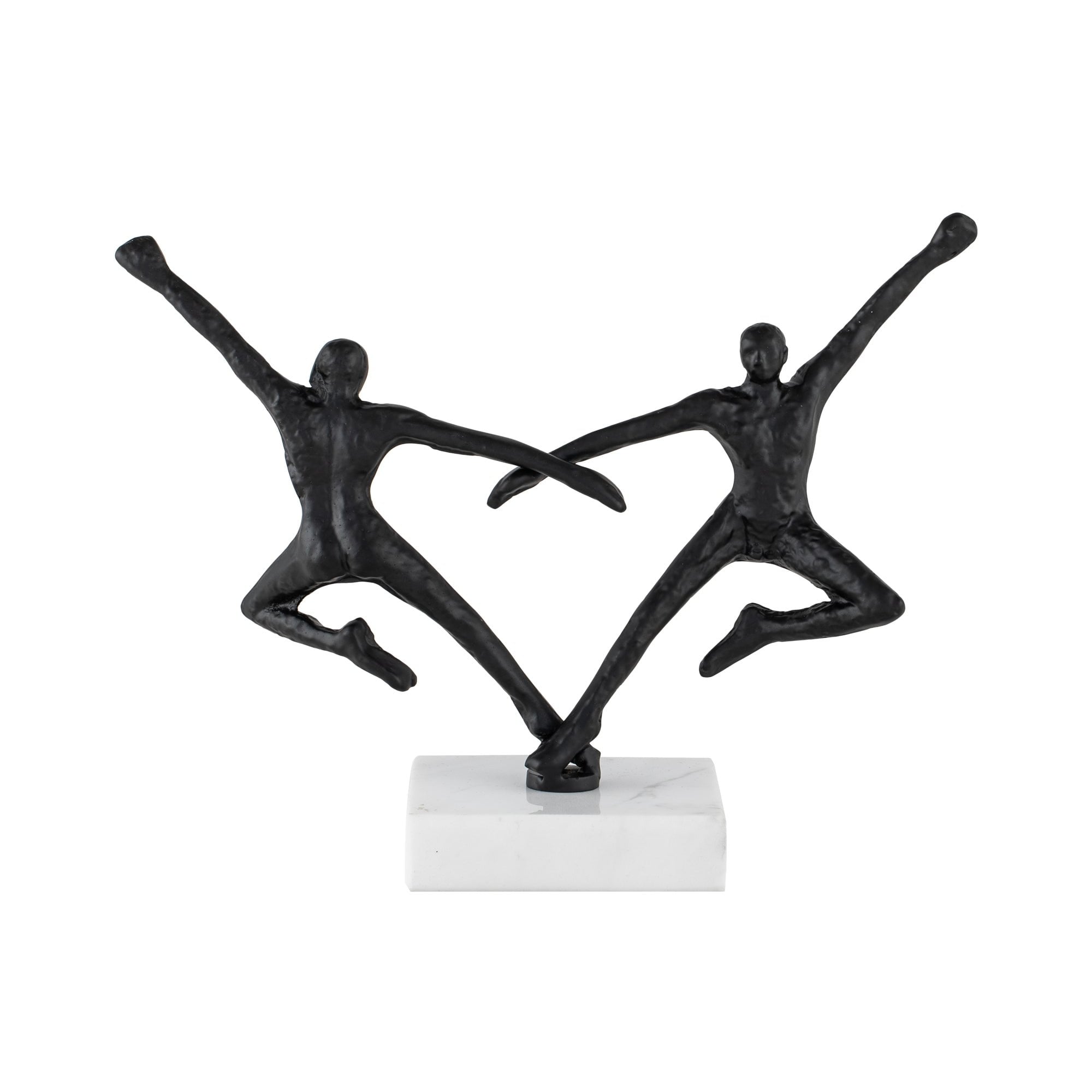 Rondo Sculpture Blackened Cast Iron & White Marble by Liang & Eimil